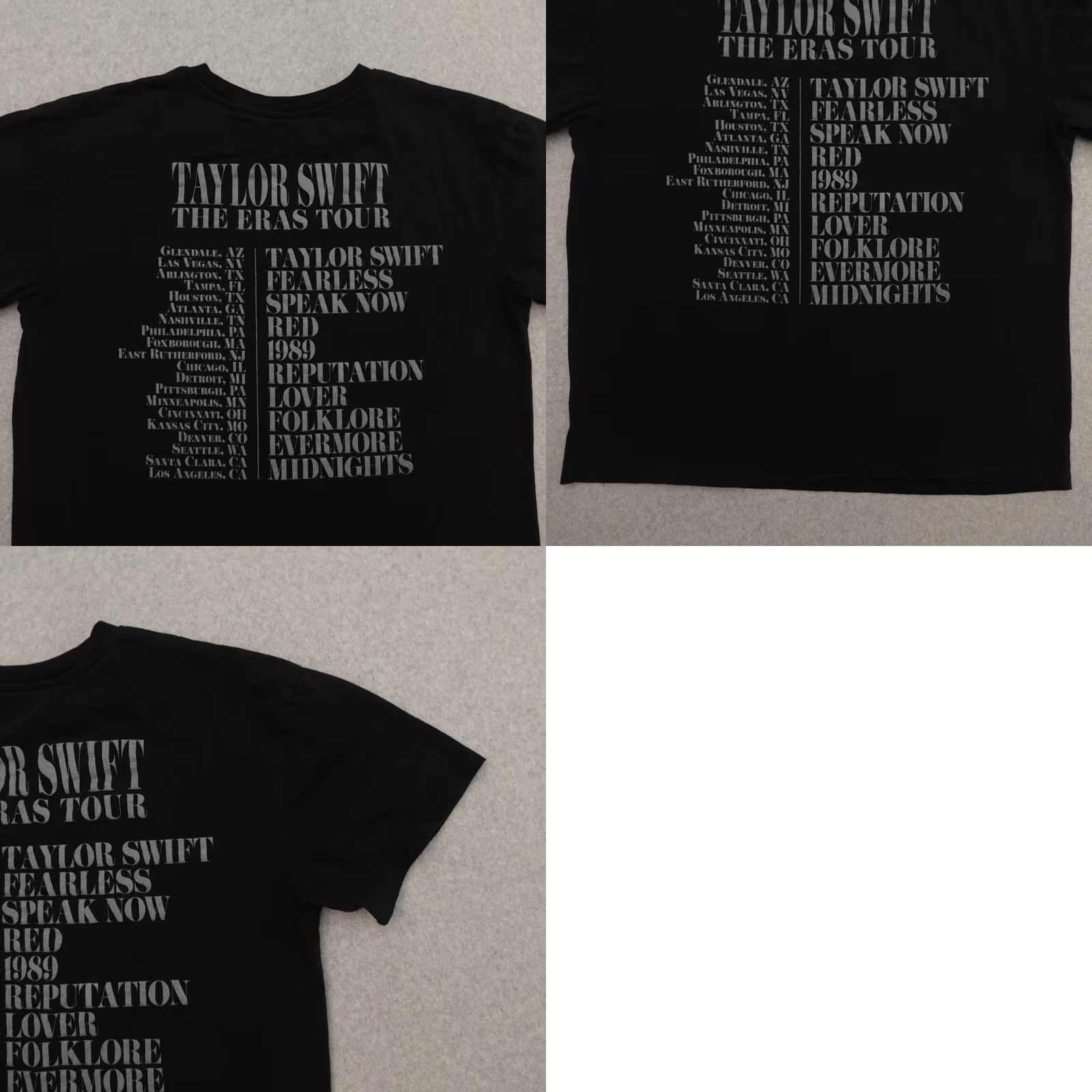 Vintage Taylor Swift T-Shirt Adult Large Black The Eras Tour 2023 Official Merchandise Size US L / EU 52-54 / 3 - 9 Thumbnail