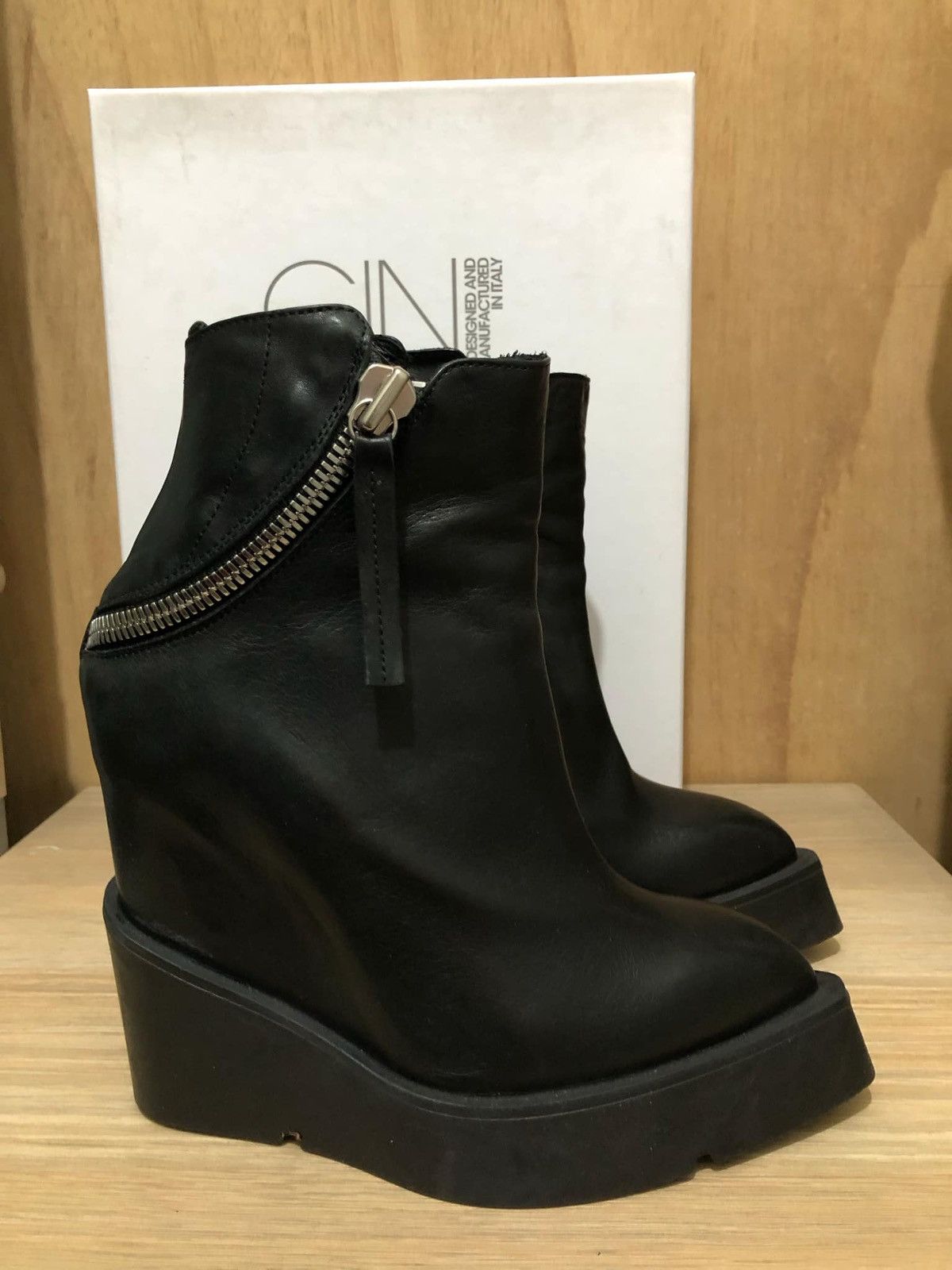 Cinzia Araia CINZIA ARAIA LEATHER BOOTS BLACK Size US 7 / IT 37 - 2 Thumbnail