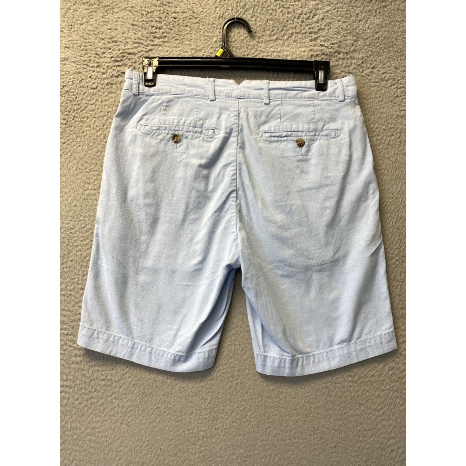 Cremieux Daniel Cremieux Chino Shorts Men's Size 33 Blue Flat Front Casual Travel Workwear Size US 33 - 6 Thumbnail
