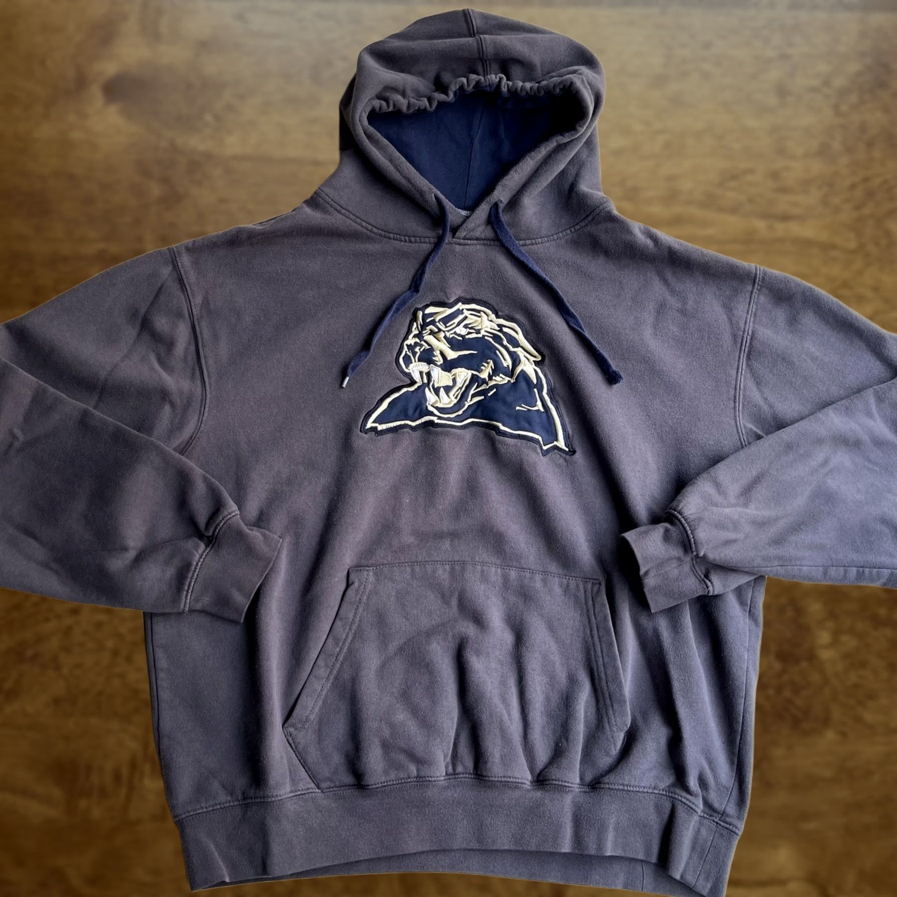 Vintage VINTAGE Pitt Panthers Pittsburgh Univeristy Hoodie Mens 2XL Blue Fleece Sweatshirt Size US XXL / EU 58 / 5 - 1 Thumbnail