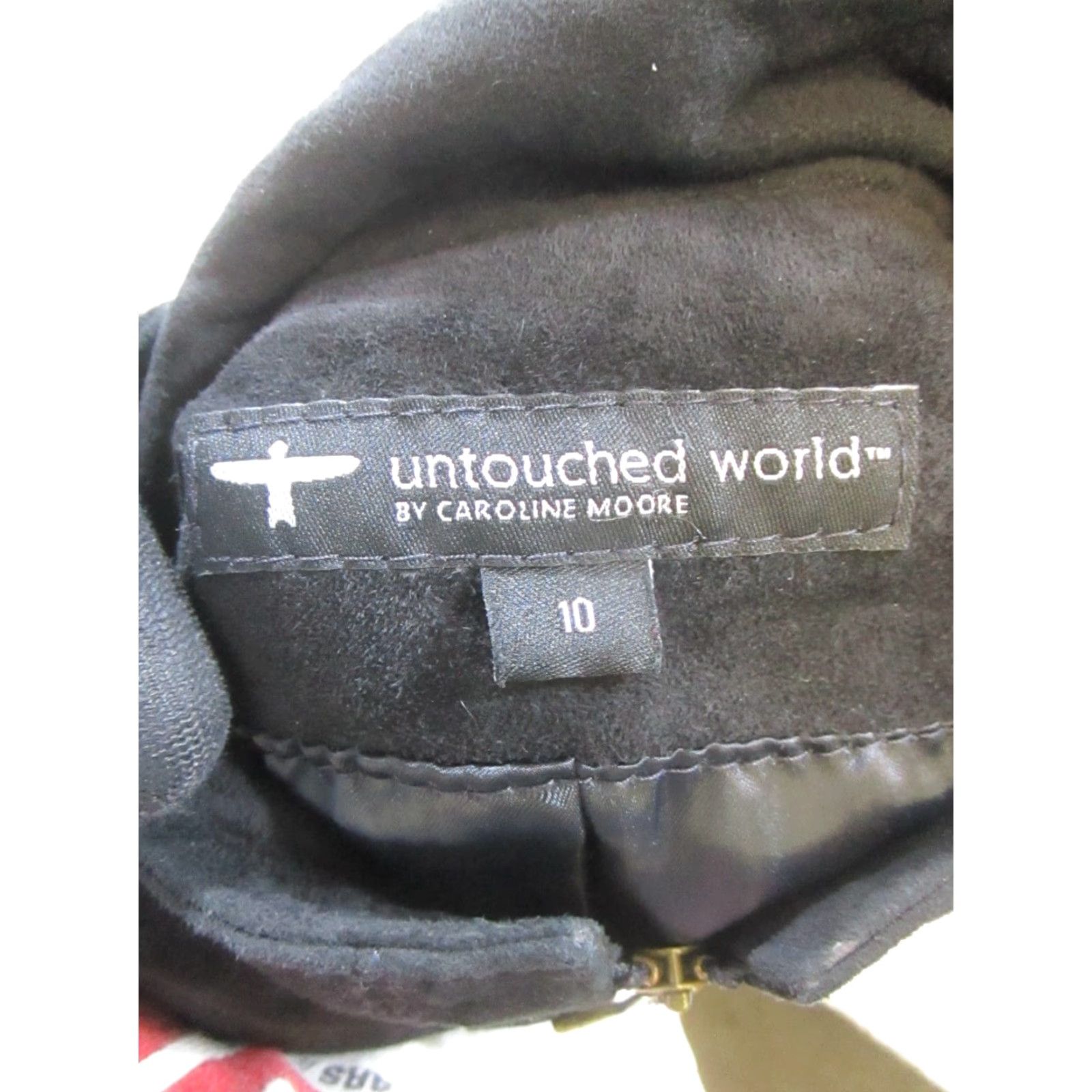 Vintage VINTAGE Untouched World Jacket Womens 10 Black Leather Suede Full Zip Regular Fit Size L / US 10 / IT 46 - 3 Thumbnail