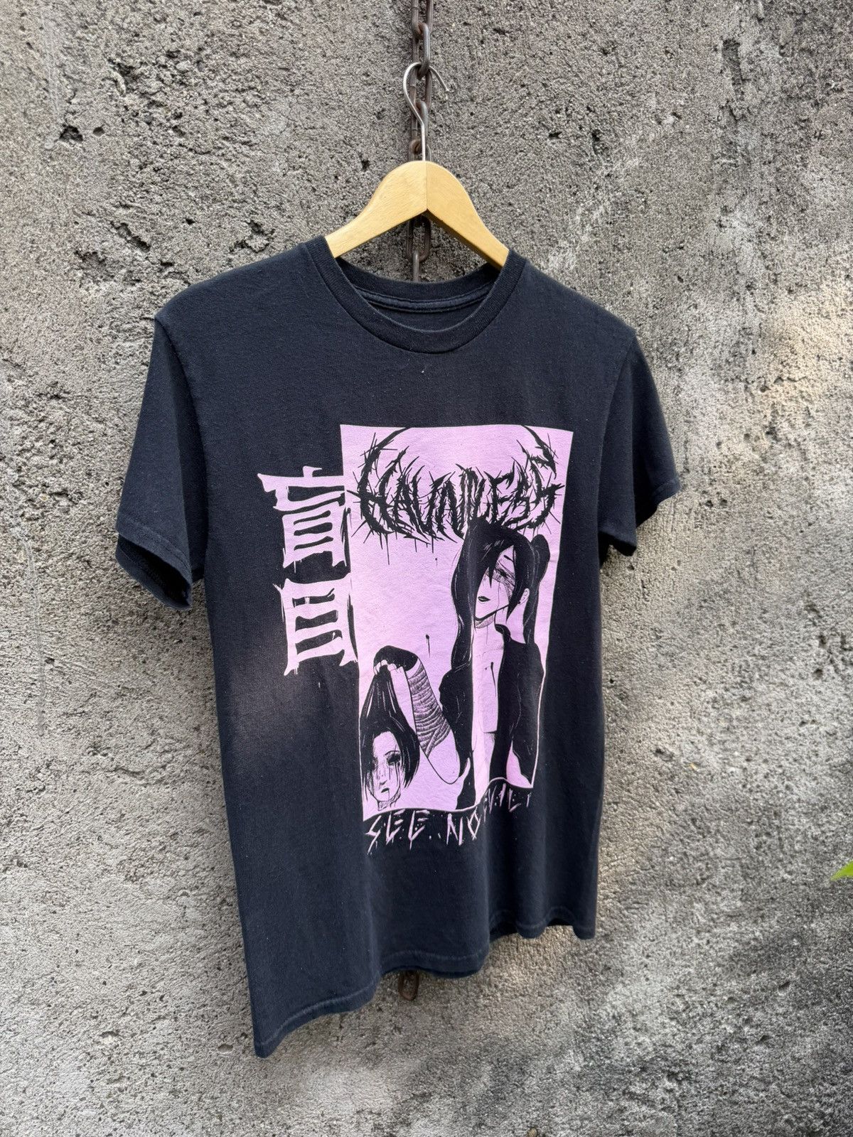 Vintage See No Evil Graphic Tee / Anime Goth Style Size US M / EU 48-50 / 2 - 1 Thumbnail