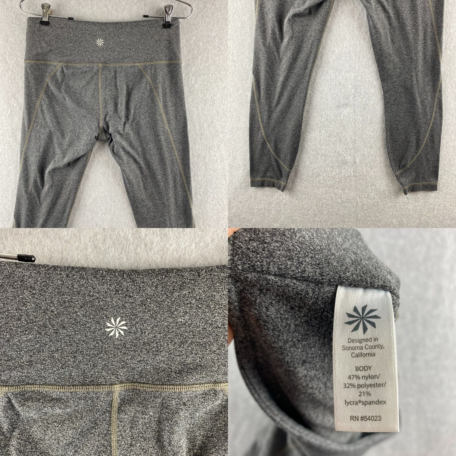 Athleta Athleta Leggings Capri M Gray Tight Stretch Athletic Performance Highrise Size 32" / US 10 / IT 46 - 10 Thumbnail