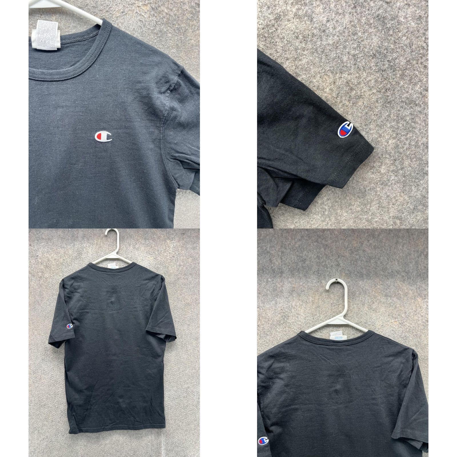 Champion Champion Shirt Mens Small Black C Logo Tee Short Sleeve Cotton Vintage Regular Size Small Mens Womens Boys Girls Size US S / EU 44-46 / 1 - 8 Thumbnail