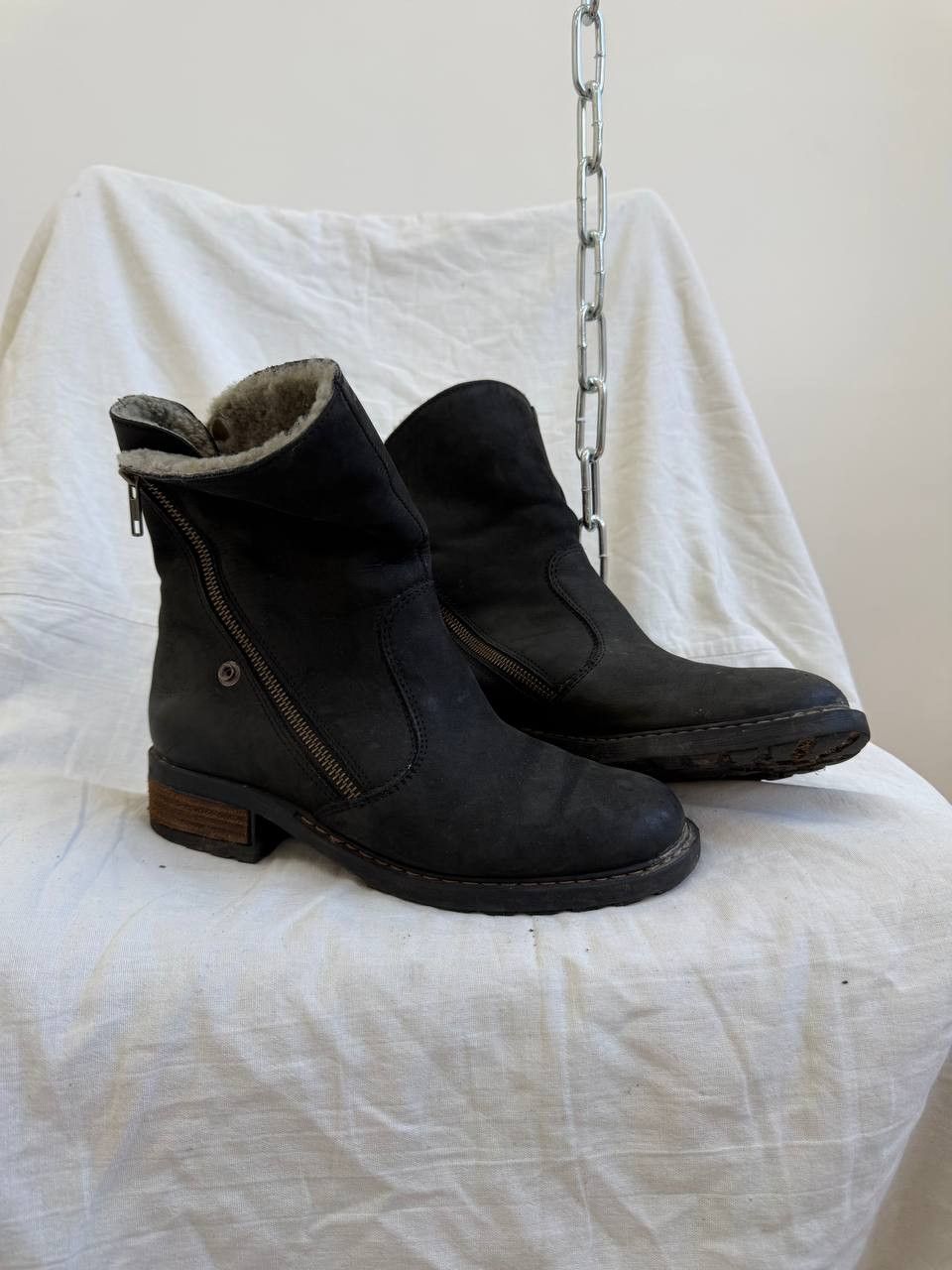 A.S.98 Avant-Garde Leather Suede 14th Addiction Style Ankle Zip Size US 5 / IT 35 - 1 Thumbnail