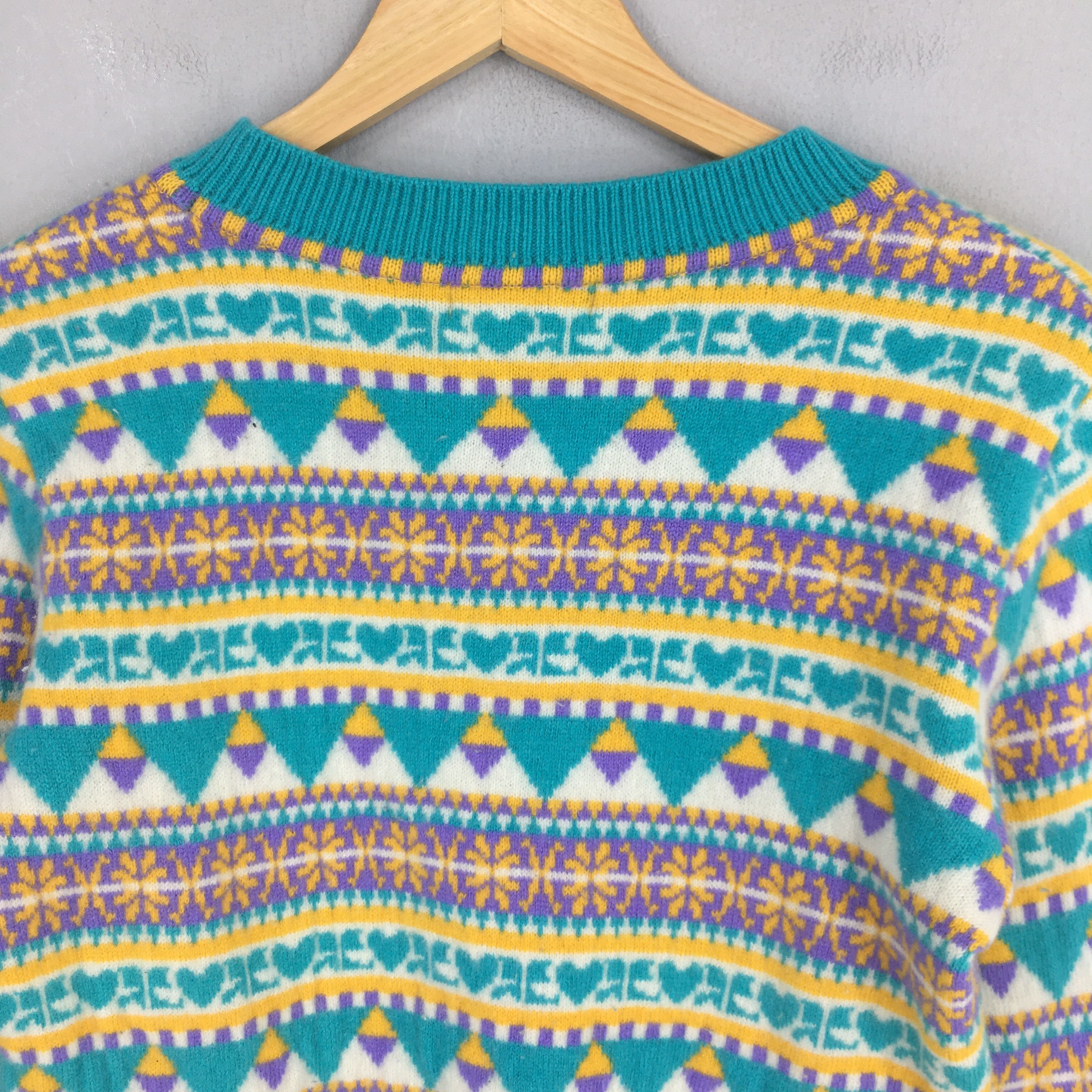 Courreges Vintage 80s Courreges Paris Knitwear Native Pattern XSmall Size XS / US 0-2 / IT 36-38 - 7 Thumbnail