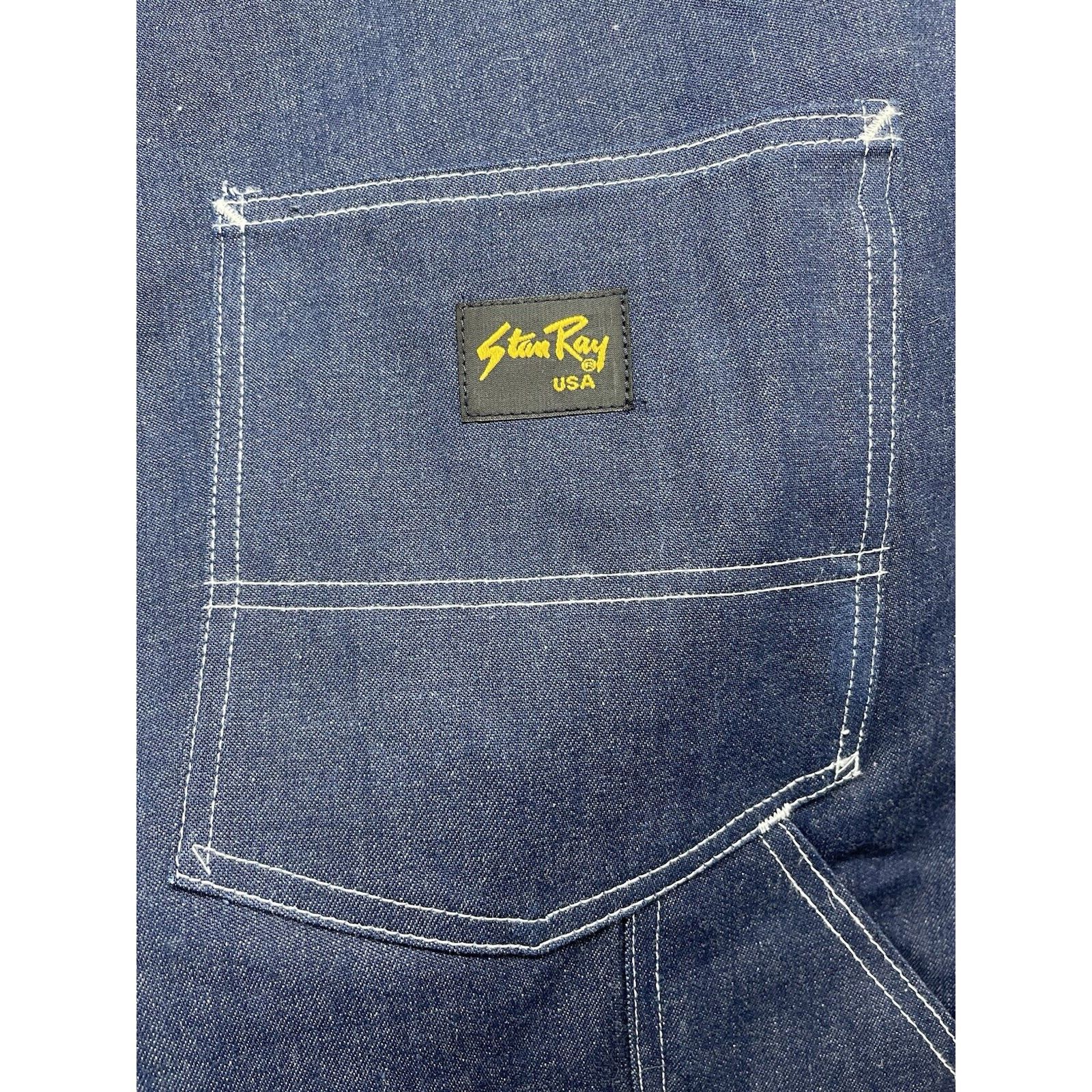 Stan Ray VTG CUSTOM STAN RAY CARPENTER PAINTER OG RAW BLUE DENIM JEAN Size US 44 / EU 60 - 5 Thumbnail
