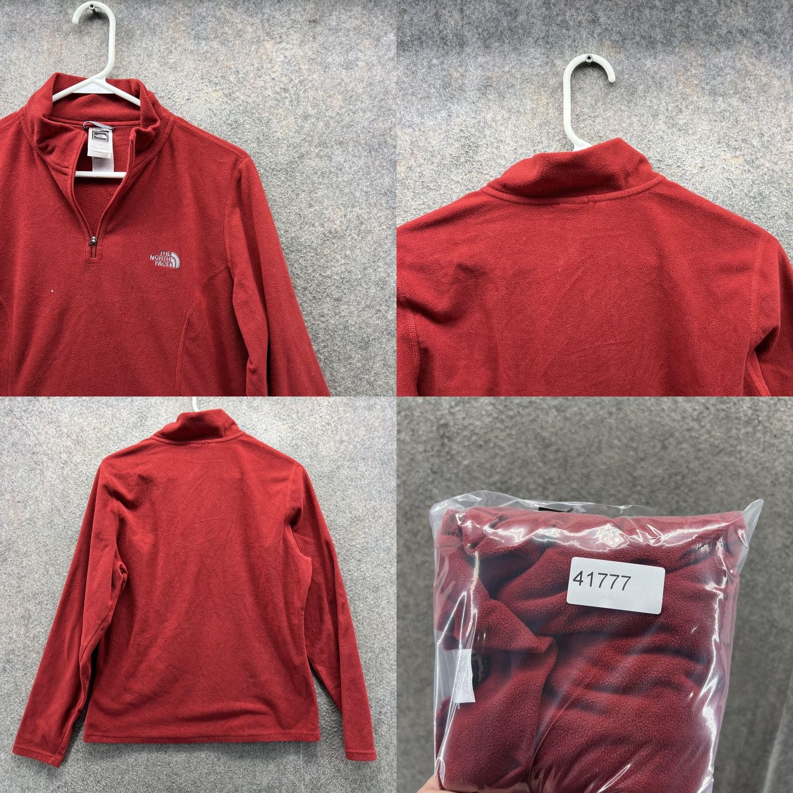 The North Face The North Face Sweatshirt Womens Large Red TKA 100 Fleece 1/4 Zip Pullover Top Size L / US 10 / IT 46 - 8 Thumbnail