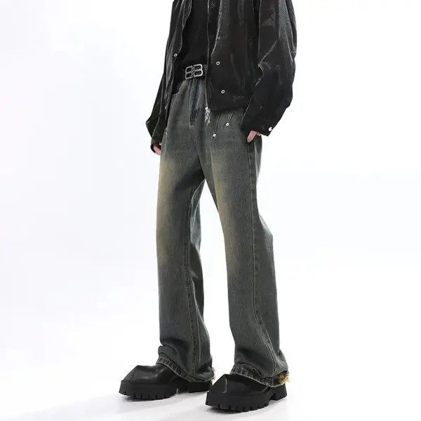 VIBE Washed Baggy Distressed Wide Leg Jeans Pants Size US 32 / EU 48 - 1 Thumbnail