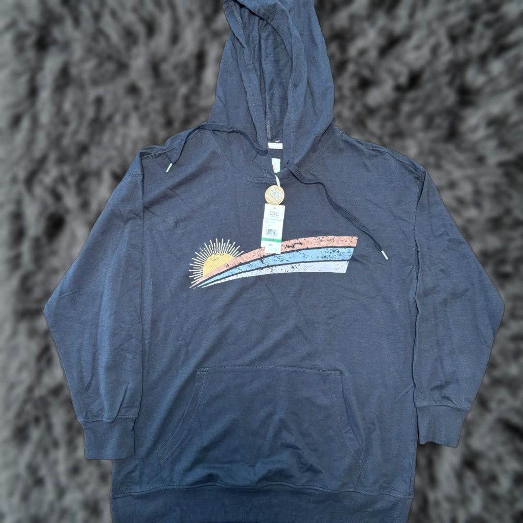 Vintage C&C California Sun Hoodie Men’s Large Gray New Size US L / EU 52-54 / 3 - 1 Thumbnail