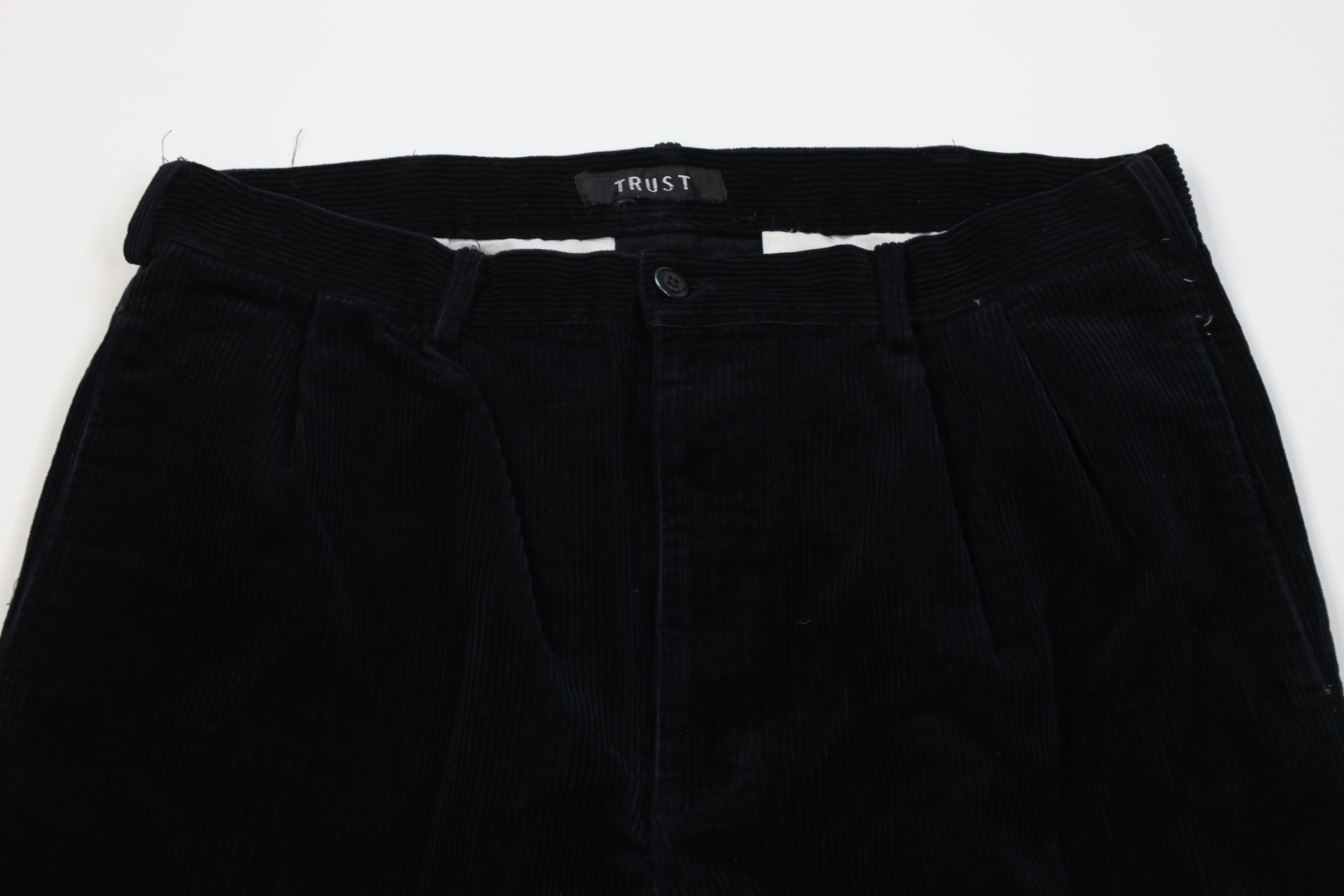 Vintage Vintage 90s Streetwear Wide Leg Corduroy Chino Pants Black Size US 36 / EU 52 - 2 Thumbnail