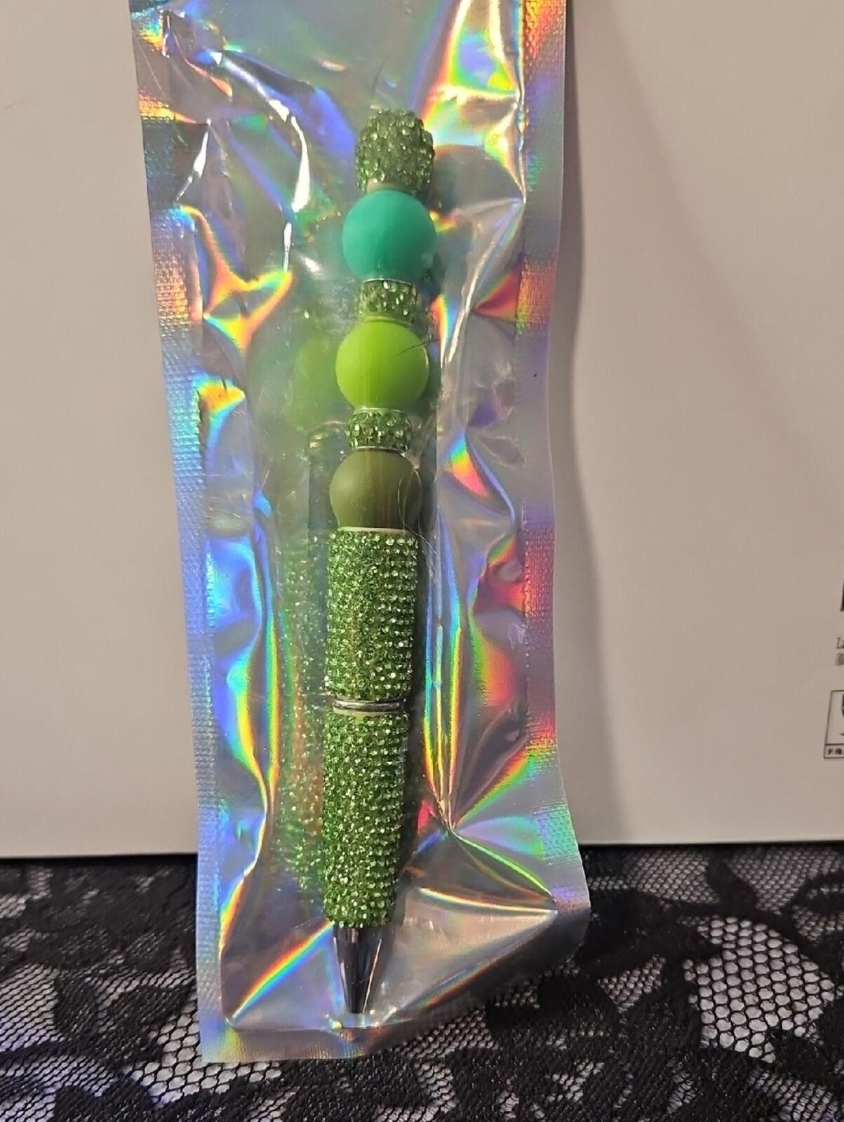 Other Green Crystal Beaded Pen Size ONE SIZE - 1 Preview