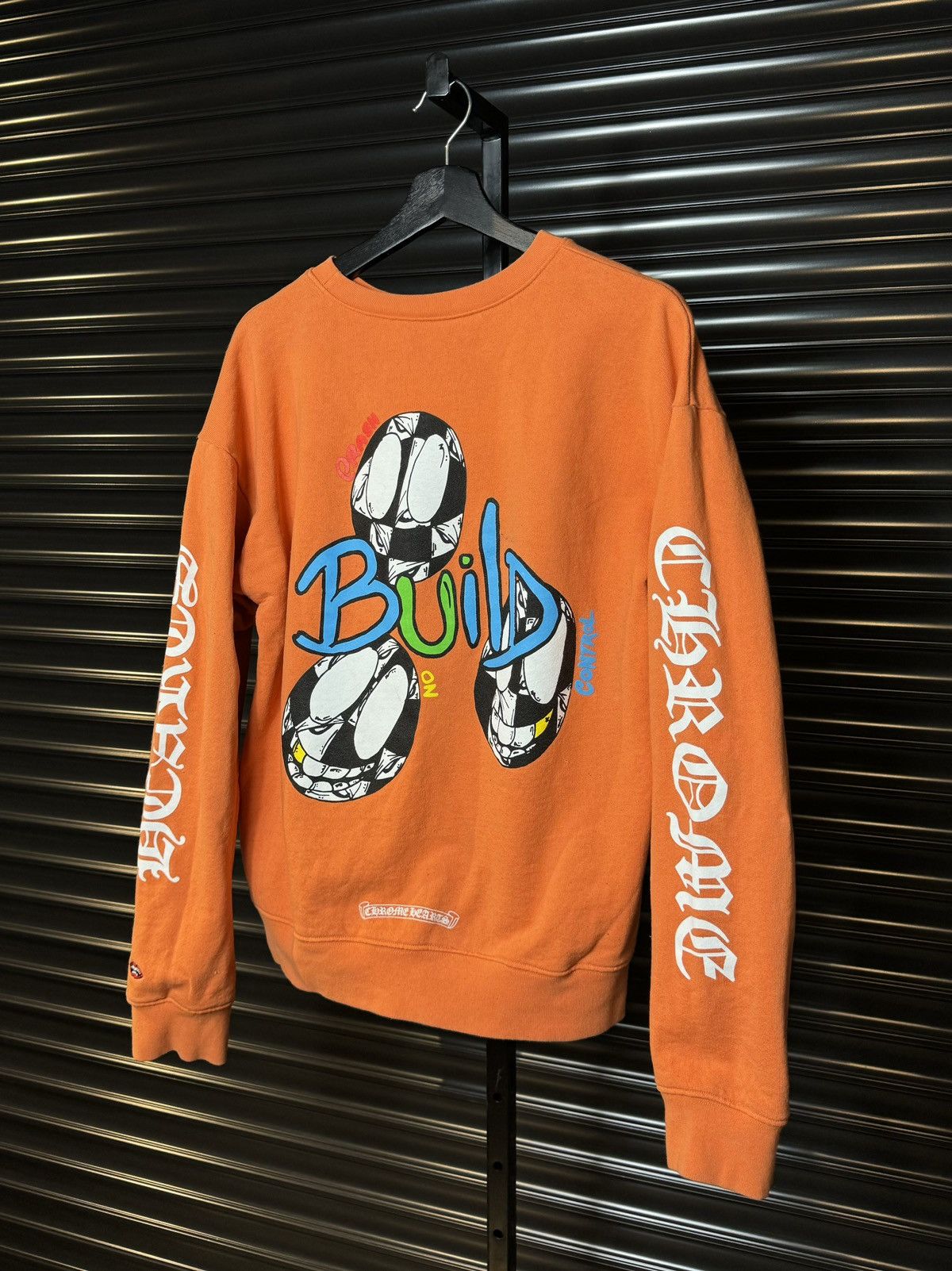 Chrome Hearts Matty Boy Link Build Orange Crewneck - Large