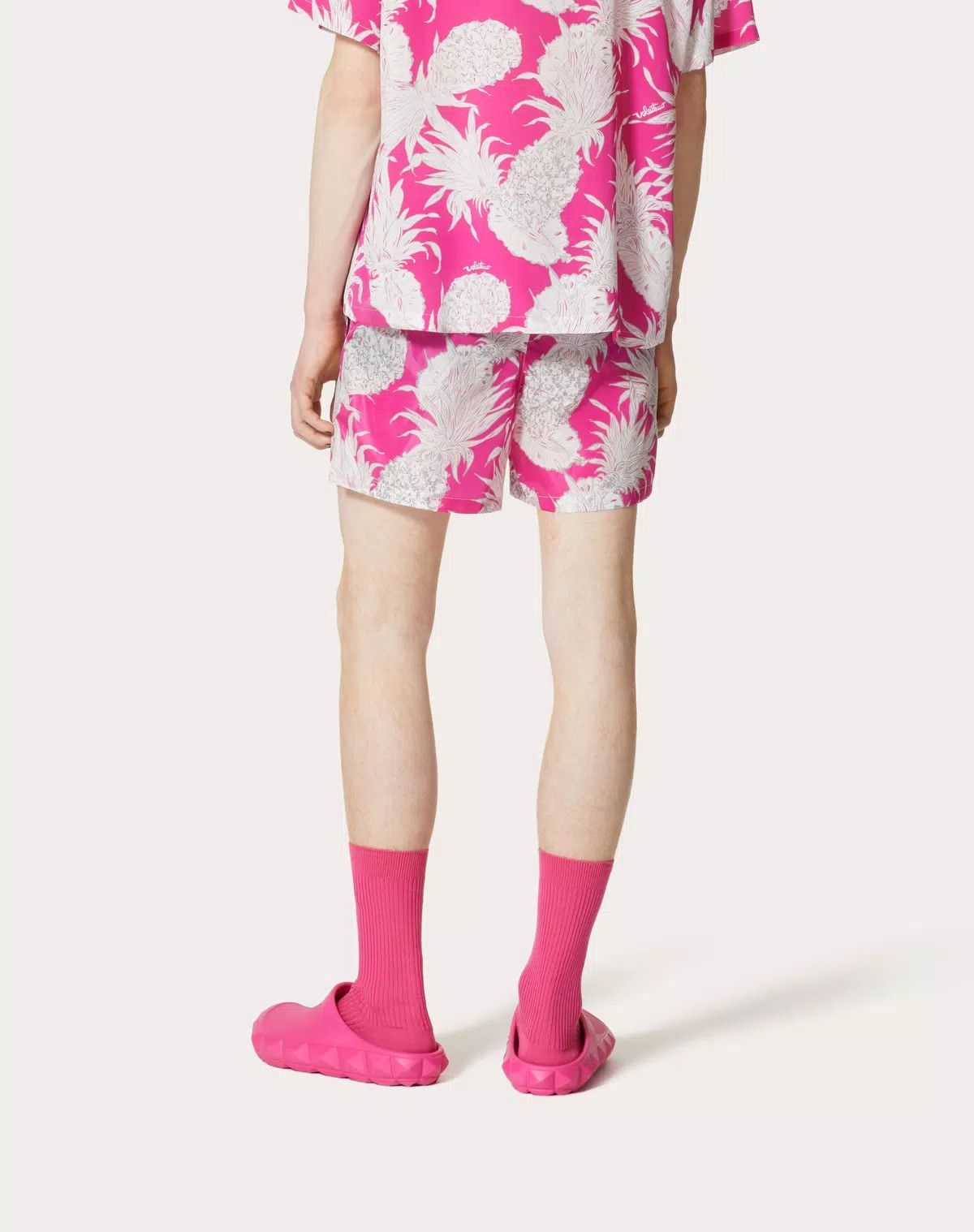 Valentino oc11z0625 Pineapple Print Nylon Swimsuit in Pink Size US 32 / EU 48 - 6 Thumbnail