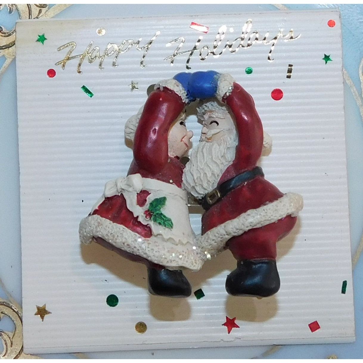Other Vintage Dancing Mr. And Mrs. Clause Brooch Size ONE SIZE - 1 Thumbnail