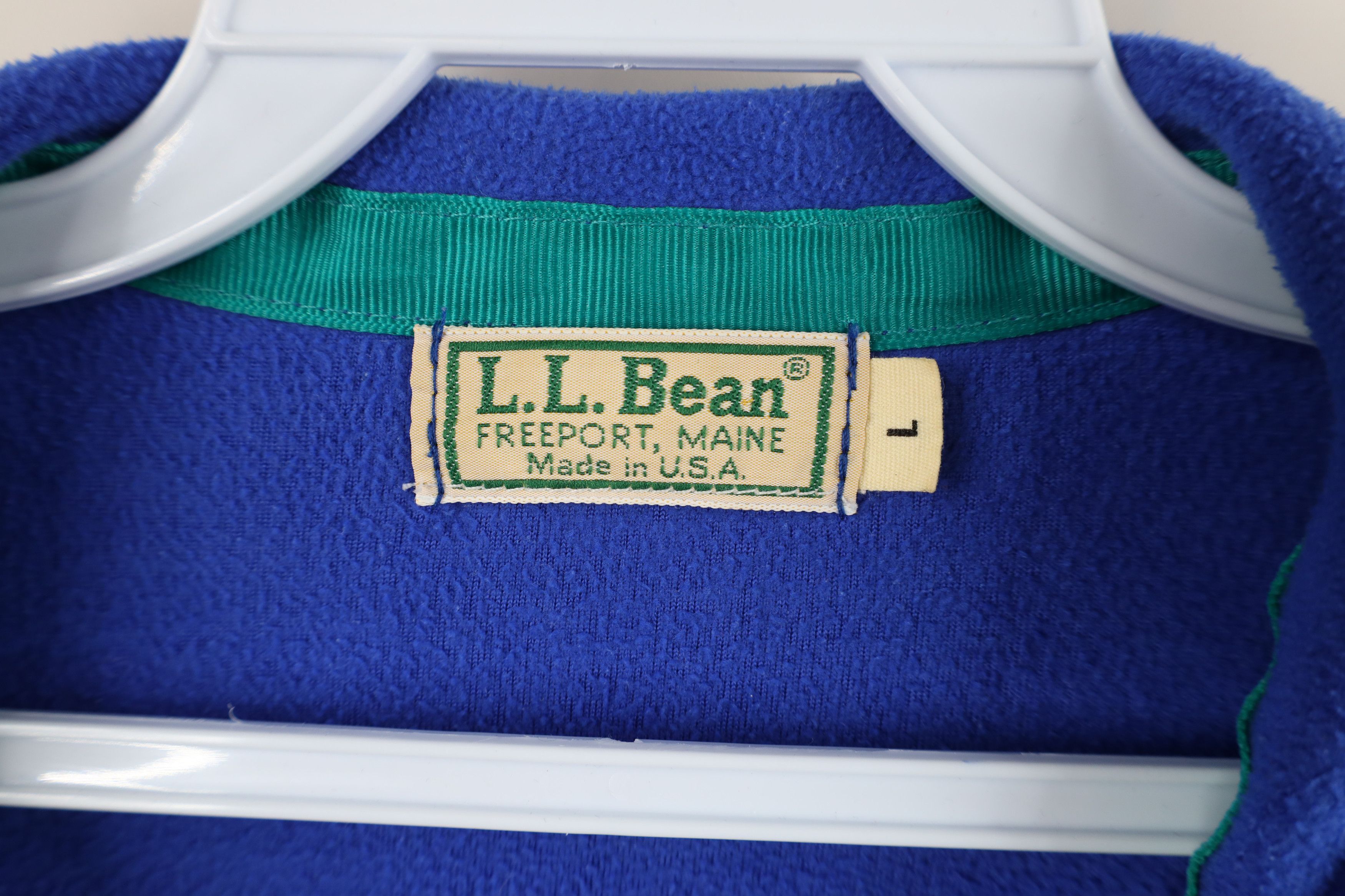 L.L. Bean Vintage 70s 80s LL Bean Fleece Half Zip Pullover Sweater USA Size US L / EU 52-54 / 3 - 7 Thumbnail