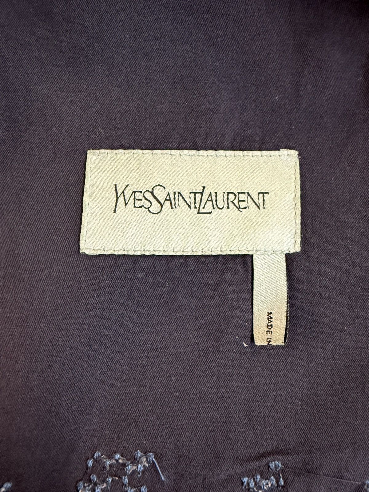 Yves Saint Laurent YSL SS2007 Cotton-Linen Denim Patchwork Chore Jacket - IT 54 Size US L / EU 52-54 / 3 - 19 Thumbnail