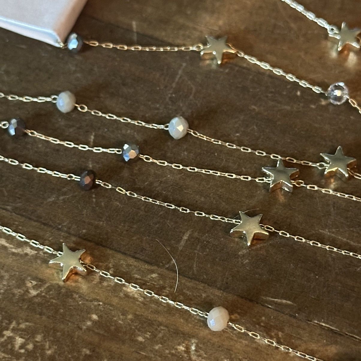 Other Frenzy long gold tone station stars and crystals necklace Size ONE SIZE - 3 Thumbnail