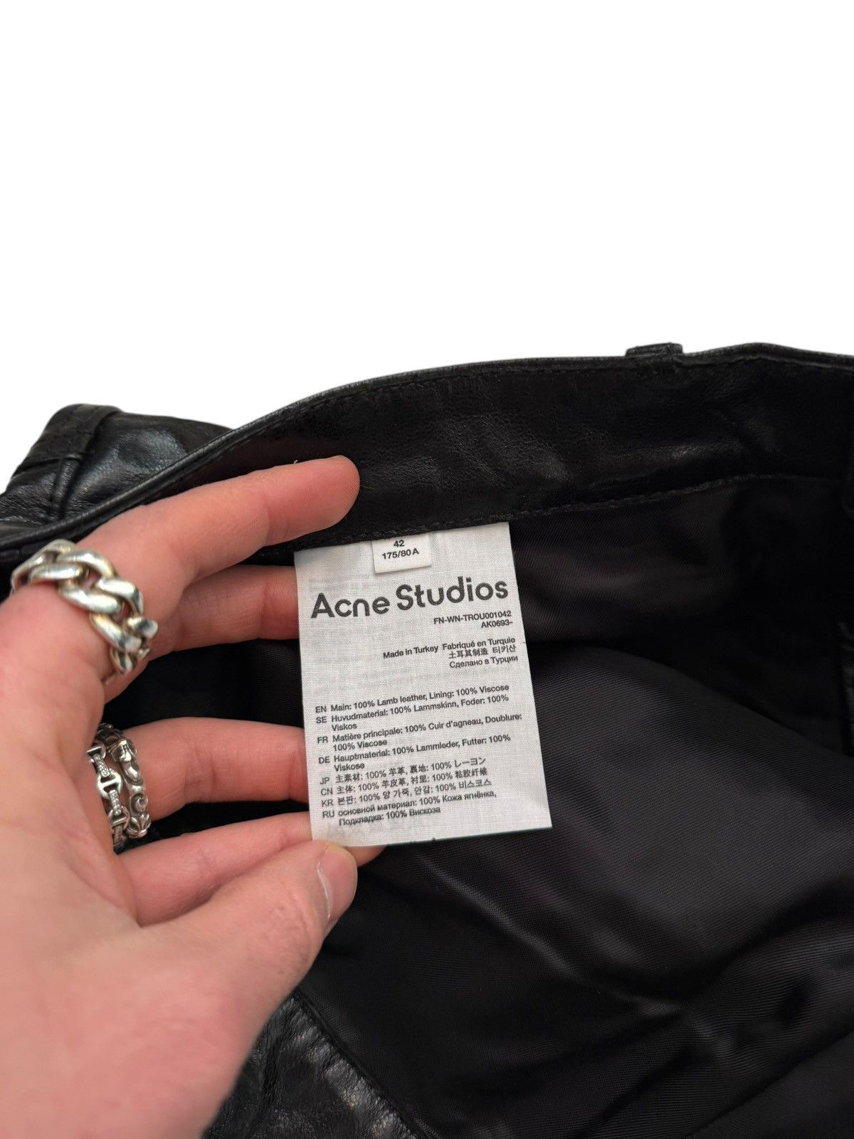 Acne Studios $1,550 Heavy Lamb Bootcut Leather Pants Size 28" / US 6 / IT 42 - 9 Thumbnail