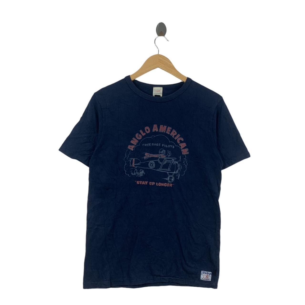 Vintage Vintage FREE RAGE ANGLO AMERICAN Pilots Indigo Tee Shirt Size US M / EU 48-50 / 2 - 1 Thumbnail