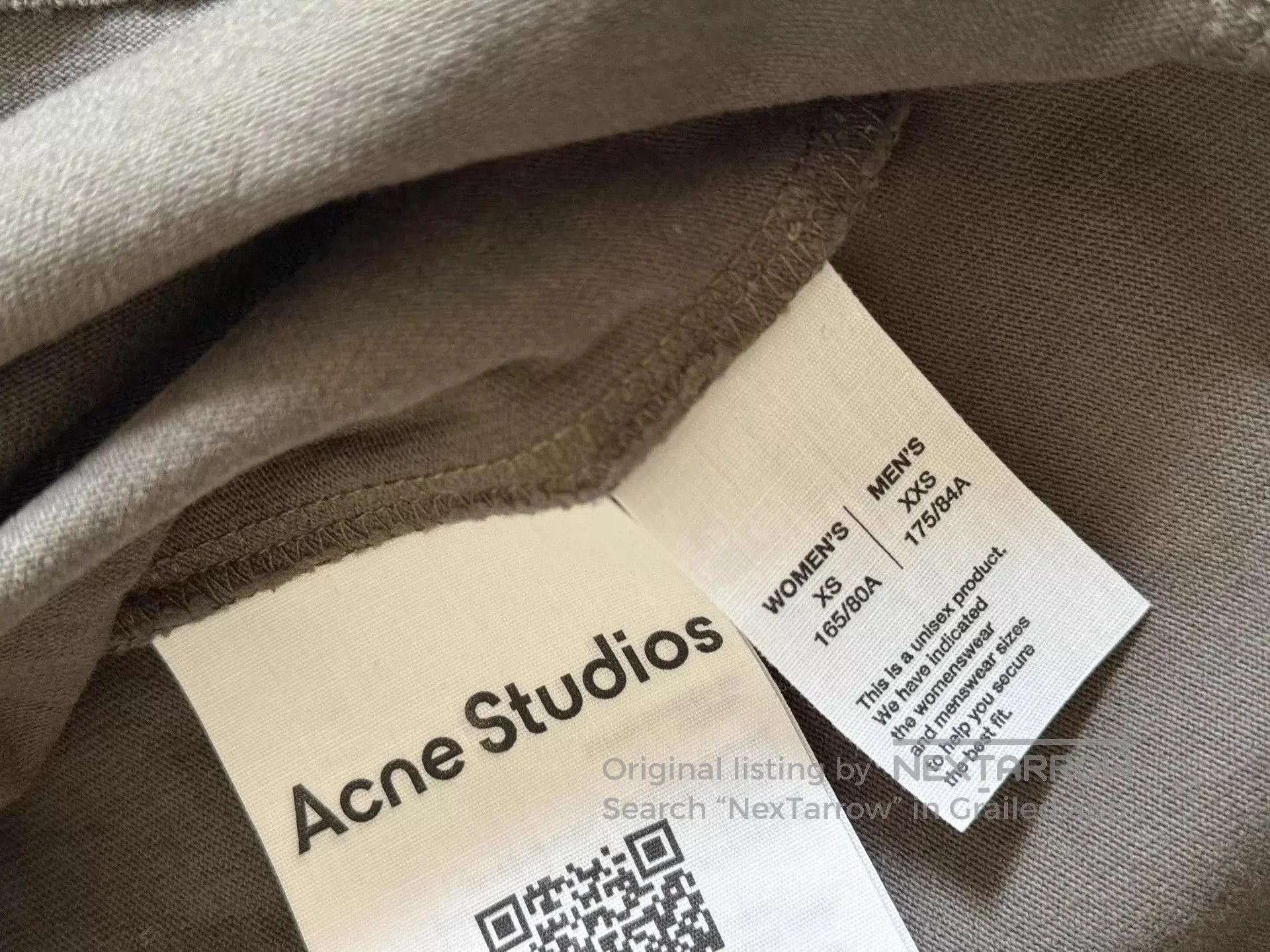 Acne Studios Layered Sleeve Graphic Print Long Sleeve Top. Size US XXS / EU 40 - 6 Thumbnail