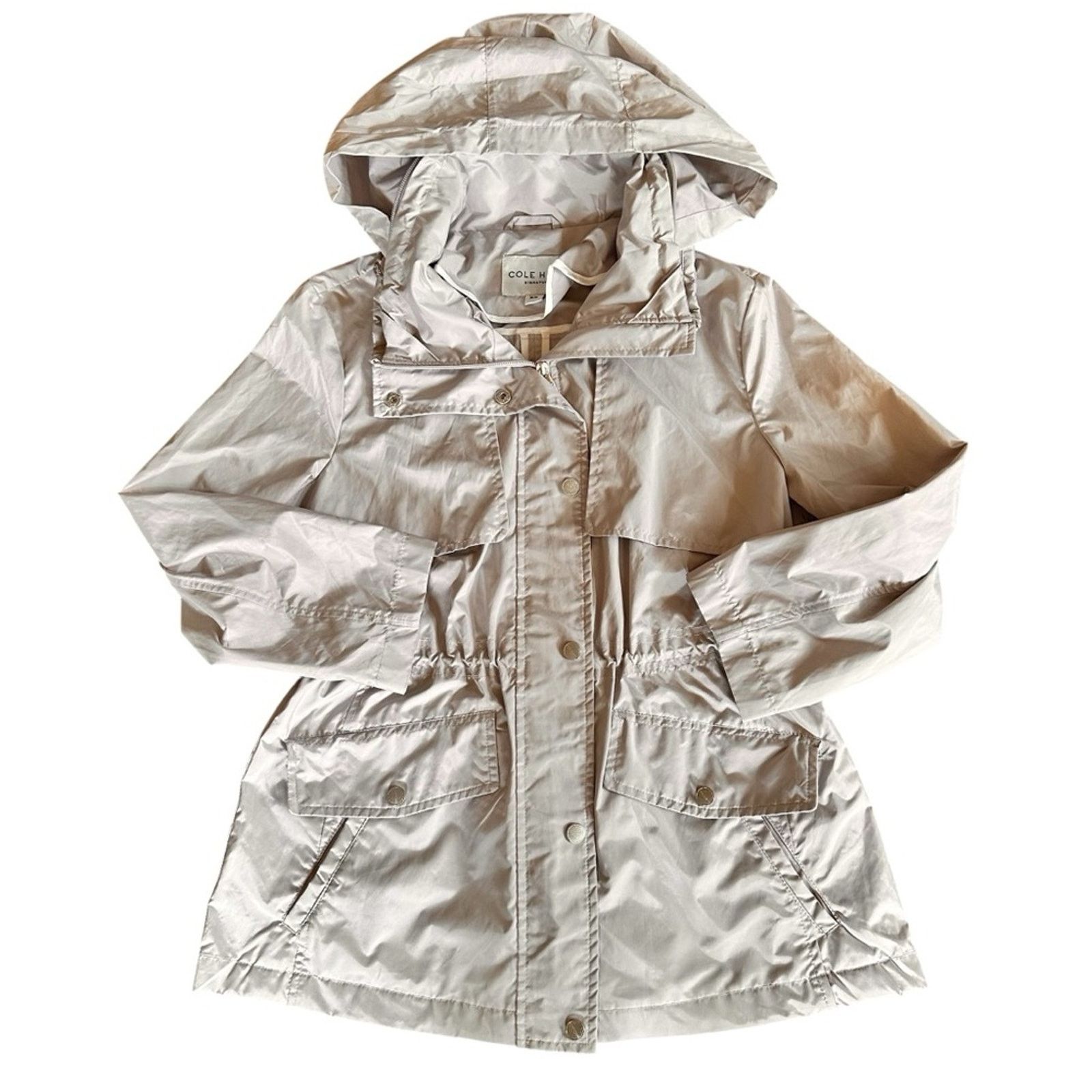 Cole Haan Cole Haan Packable Rain Jacket – Silver/Gray – Size M – EUC Size M / US 6-8 / IT 42-44 - 5 Thumbnail