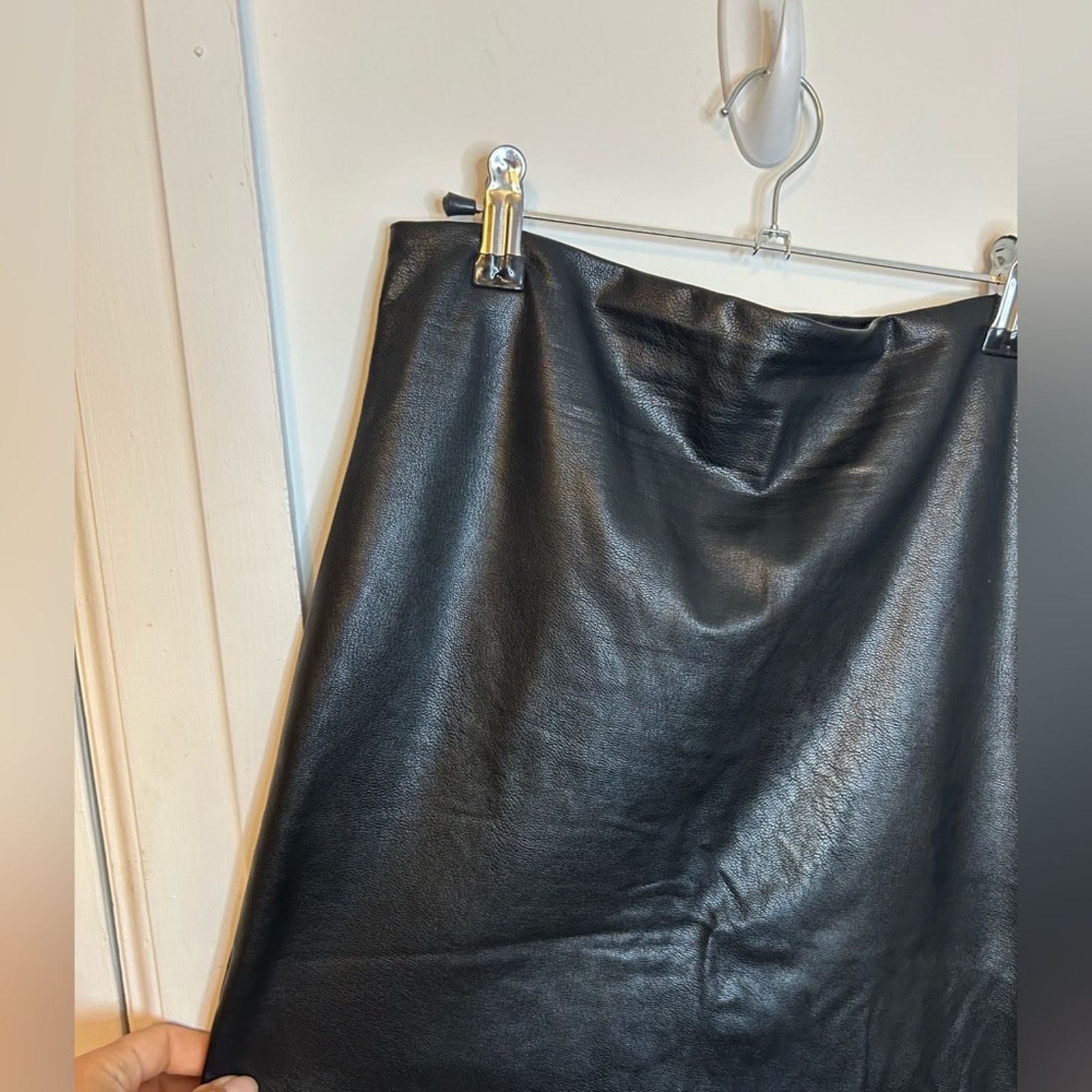 Commando Commando Black Faux Leather Mini Skirt Size 34" / US 12 / IT 48 - 3 Thumbnail