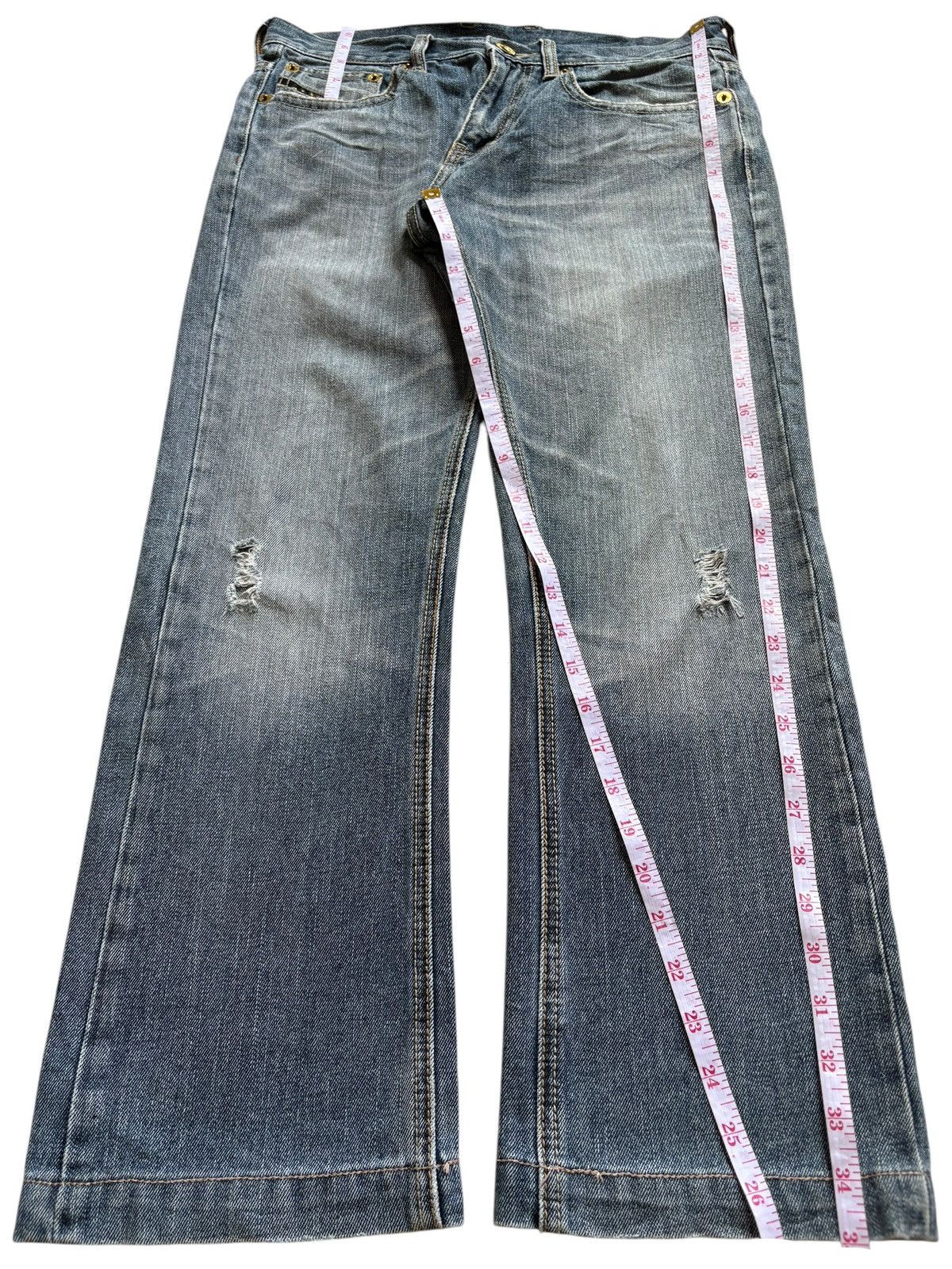 Japanese Brand Vintage Japanese Brand Faded Wash Distressed Bootcut Jeans Size US 32 / EU 48 - 13 Thumbnail
