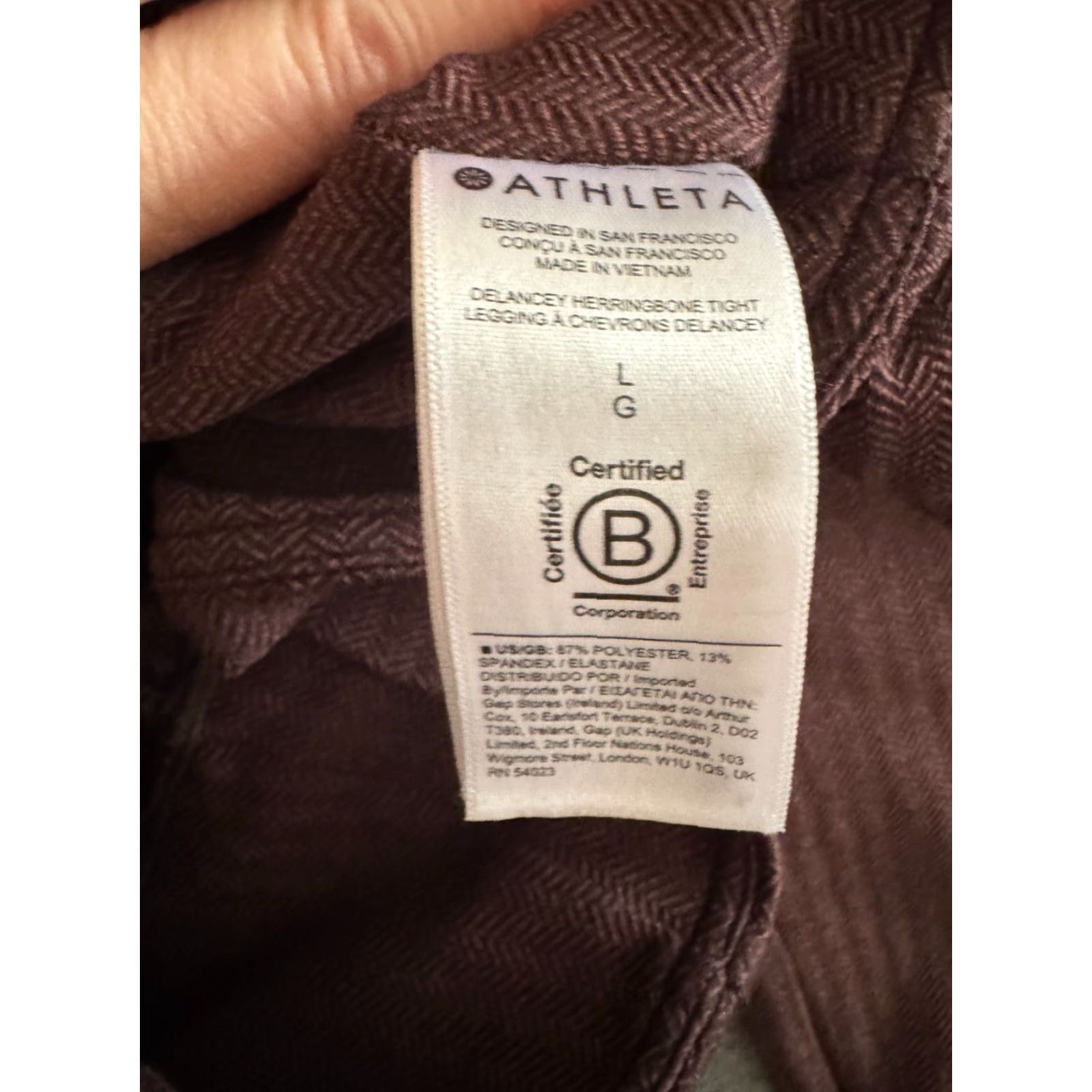 Athleta Athleta Leggings Herringbone Red L Womens Athletic Activewear Running Yoga Gym Tight Pull On Size 36" / US 14 / IT 50 - 4 Thumbnail