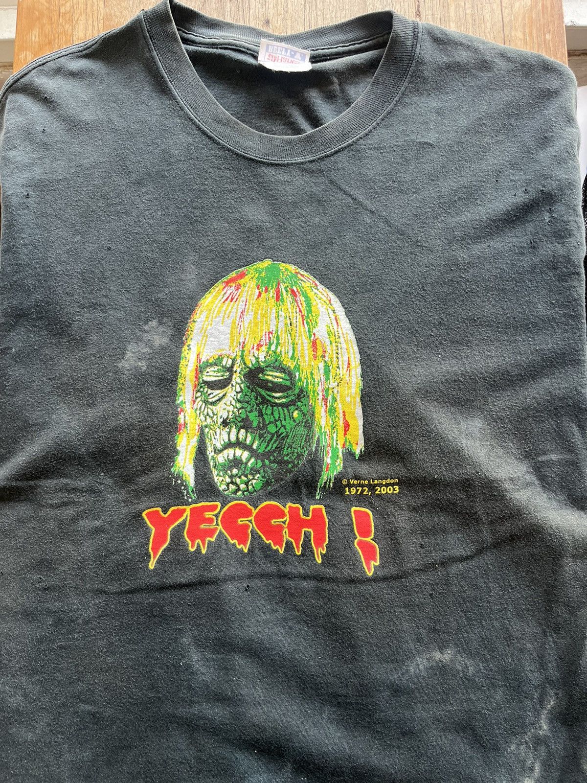 Vintage Vintage YECCH ! Verne Langdon 1972,2003’s Horror Film Tshirt Size US L / EU 52-54 / 3 - 4 Thumbnail