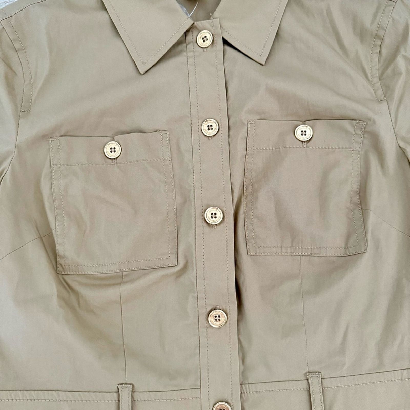 Michael Kors NWT!! MICHAEL KORS Dress, Khaki, Size 0 Size XS / US 0-2 / IT 36-38 - 4 Thumbnail