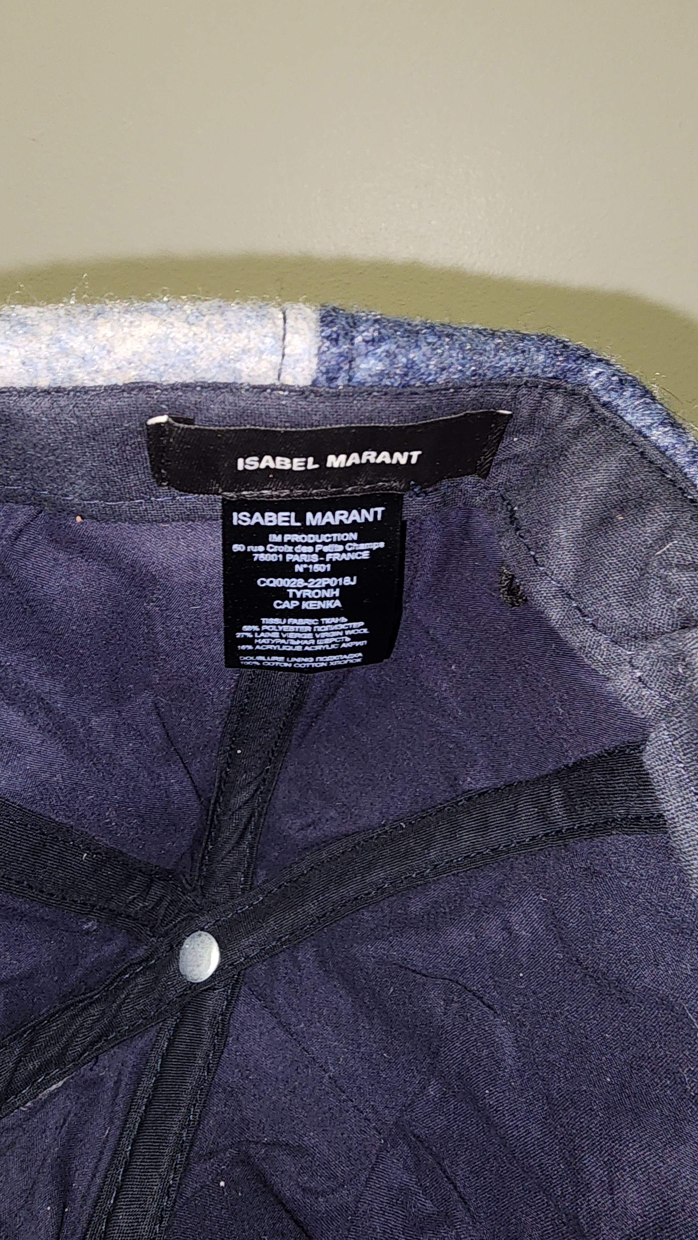 Isabel Marant ISABEL MARANT Tyronh wool Cap Hat Blue rare Size ONE SIZE - 4 Thumbnail