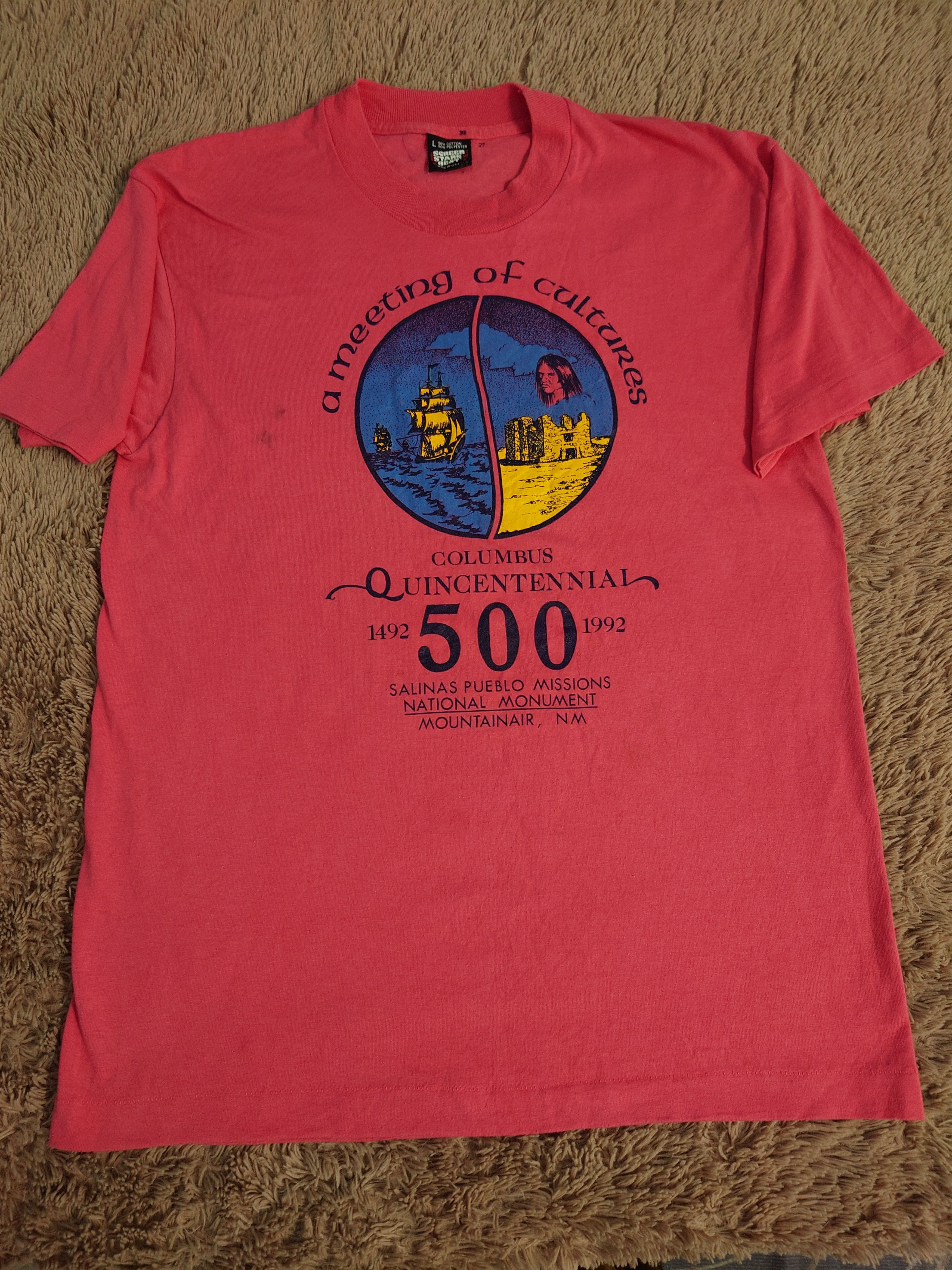 Vintage Vintage 90s Screen Stars Best 50/50 COLUMBUS QUINCENTENNIAL Size US L / EU 52-54 / 3 - 7 Thumbnail