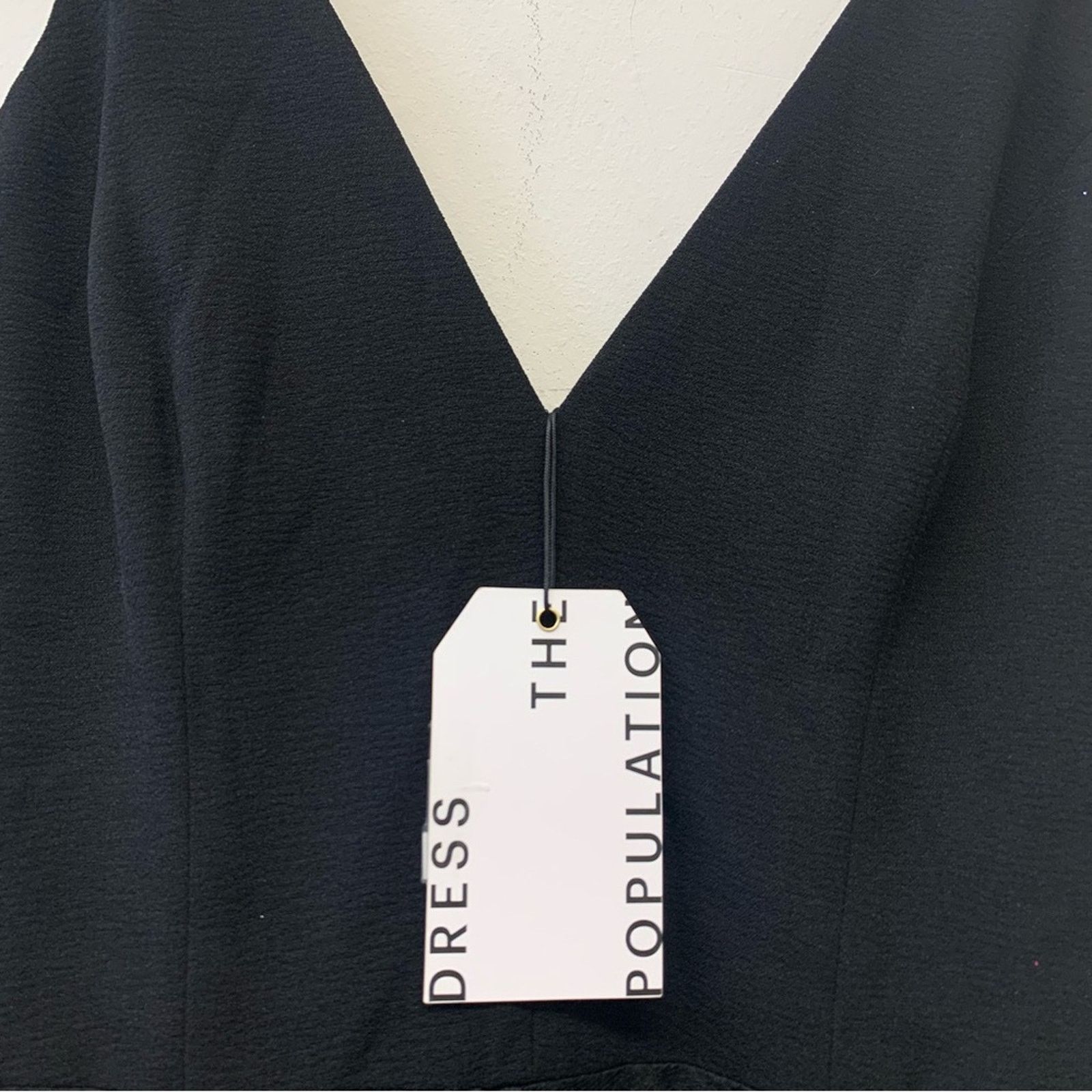 Dress the Population NWT Dress the Population Women's Darleen Black Dress size XL Size XL / US 12-14 / IT 48-50 - 7 Thumbnail