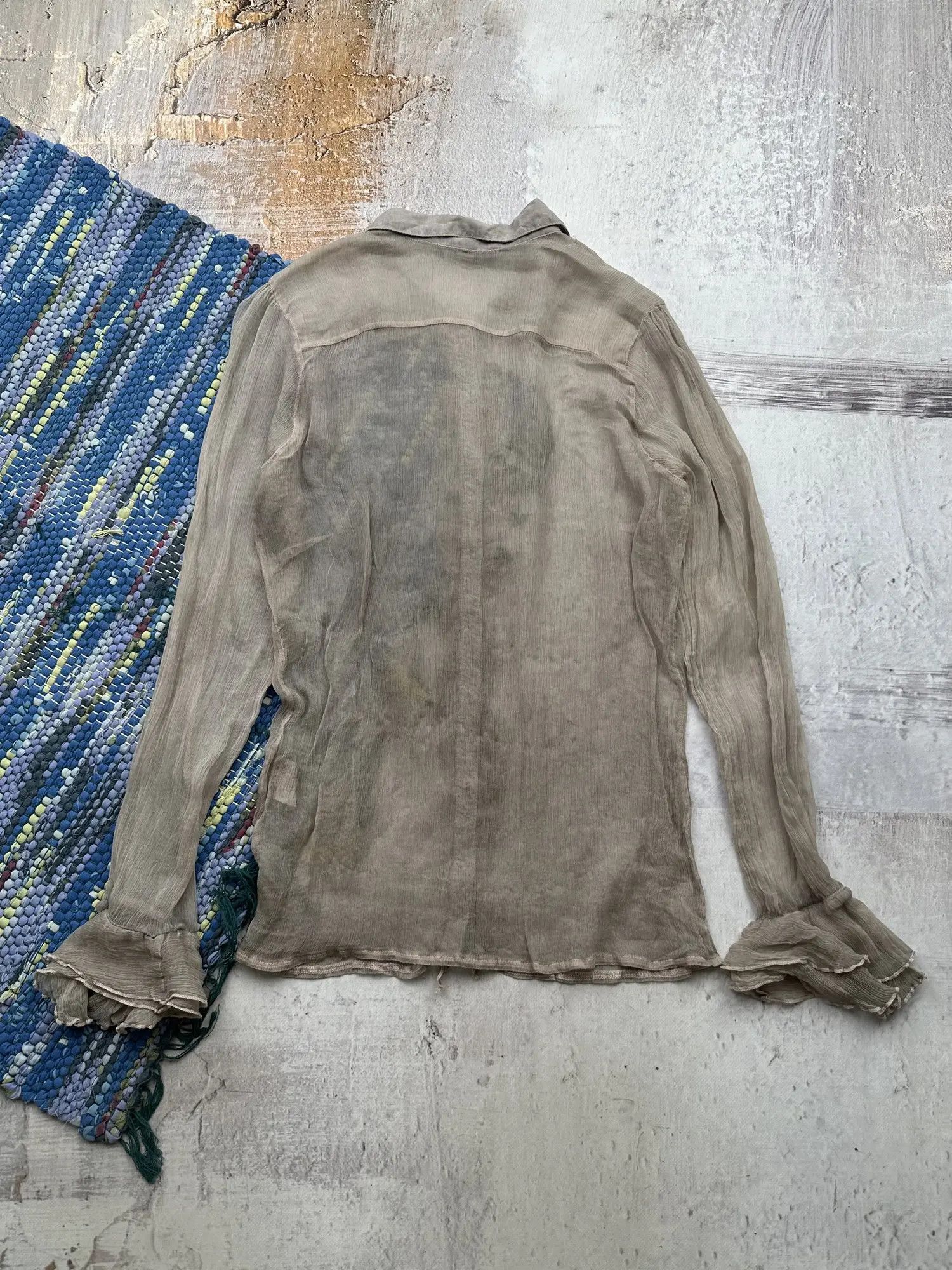 Vintage Vintage Mesh Silk Blouse A192D15(552) Size M / US 6-8 / IT 42-44 - 6 Thumbnail