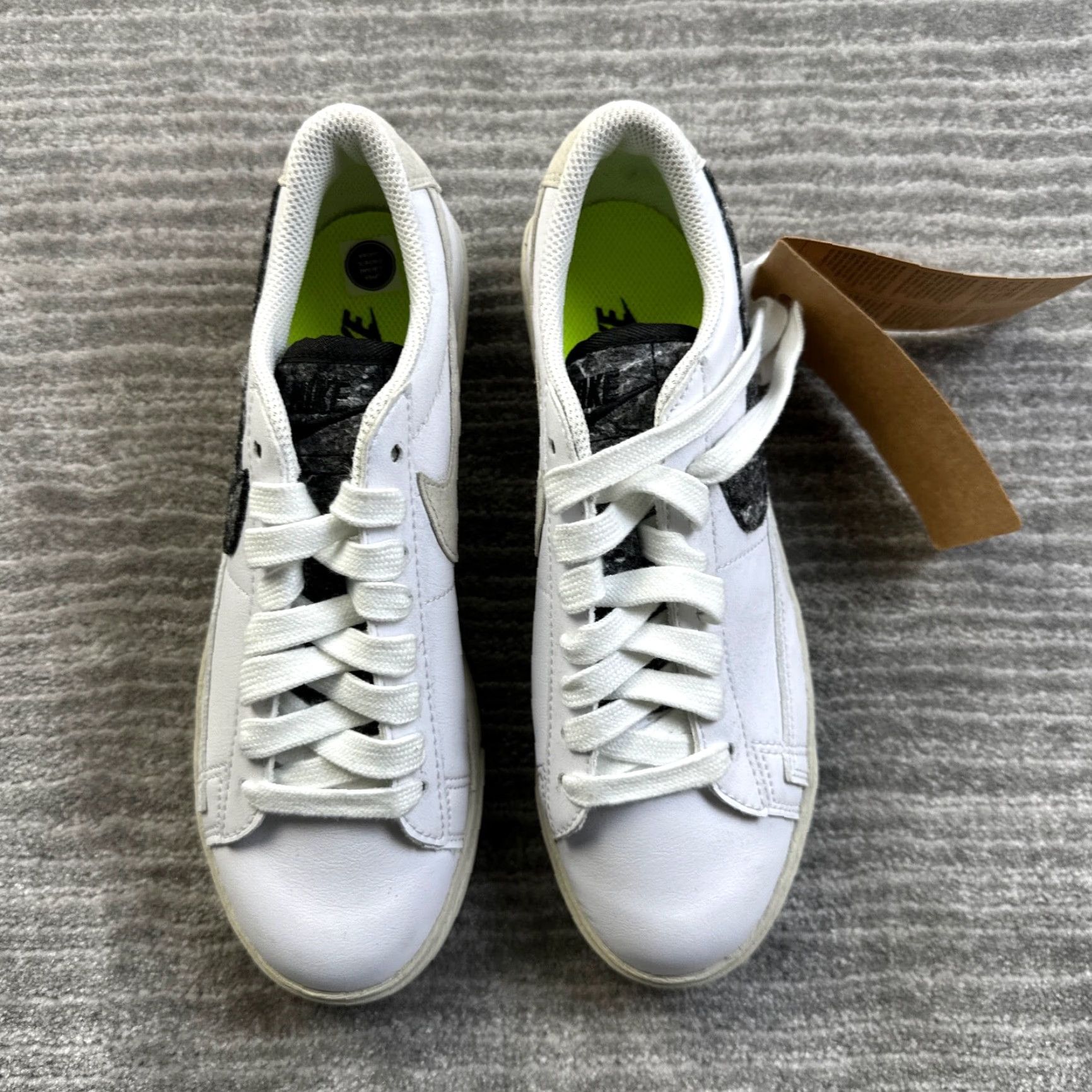 Nike Nike Blazer Low SE Shoe Womens 6 White Black 2021 Recycled Wool Pack Size M / US 6-8 / IT 42-44 - 4 Thumbnail