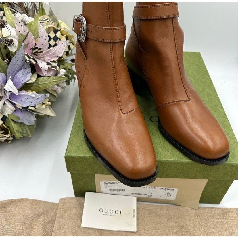 Gucci Men, Gucci, leather ankle boots size 9, made in Italy Size US 9.5 / EU 42-43 - 11 Thumbnail
