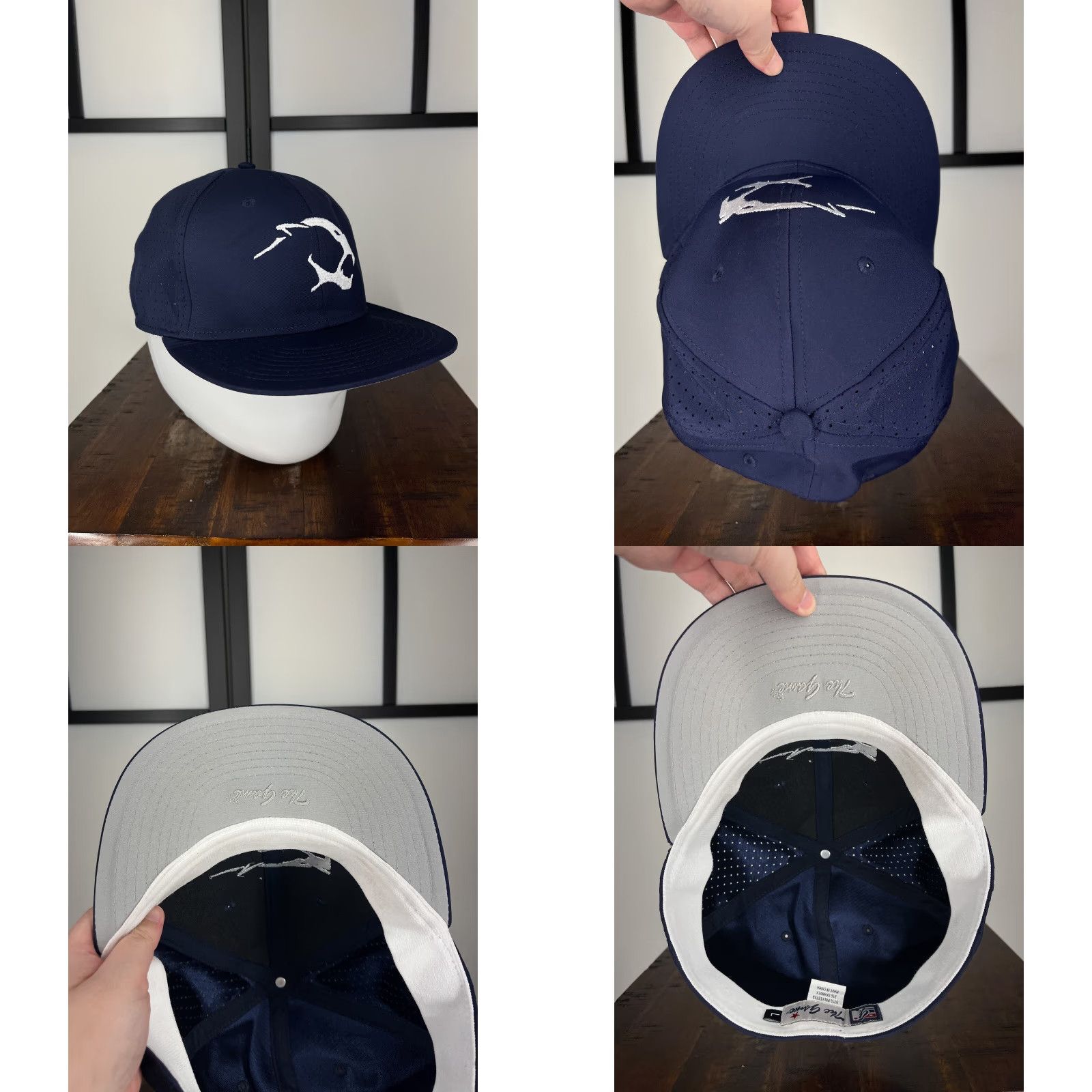 Cougar The Game Cougars Hat Cap Fitted Adult One Size Blue White Polyester Spandex Knit Baseball Cap Logo School Mens Size ONE SIZE - 8 Thumbnail