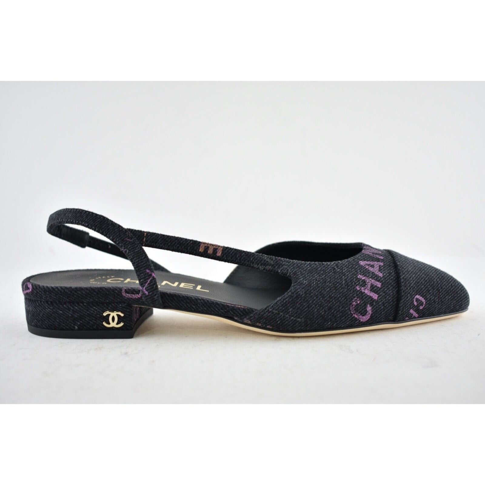 Chanel 22P Mademoiselle Coco Sling Denim Slingback Ballet Flat 37 Size US 7 / IT 37 - 1 Thumbnail
