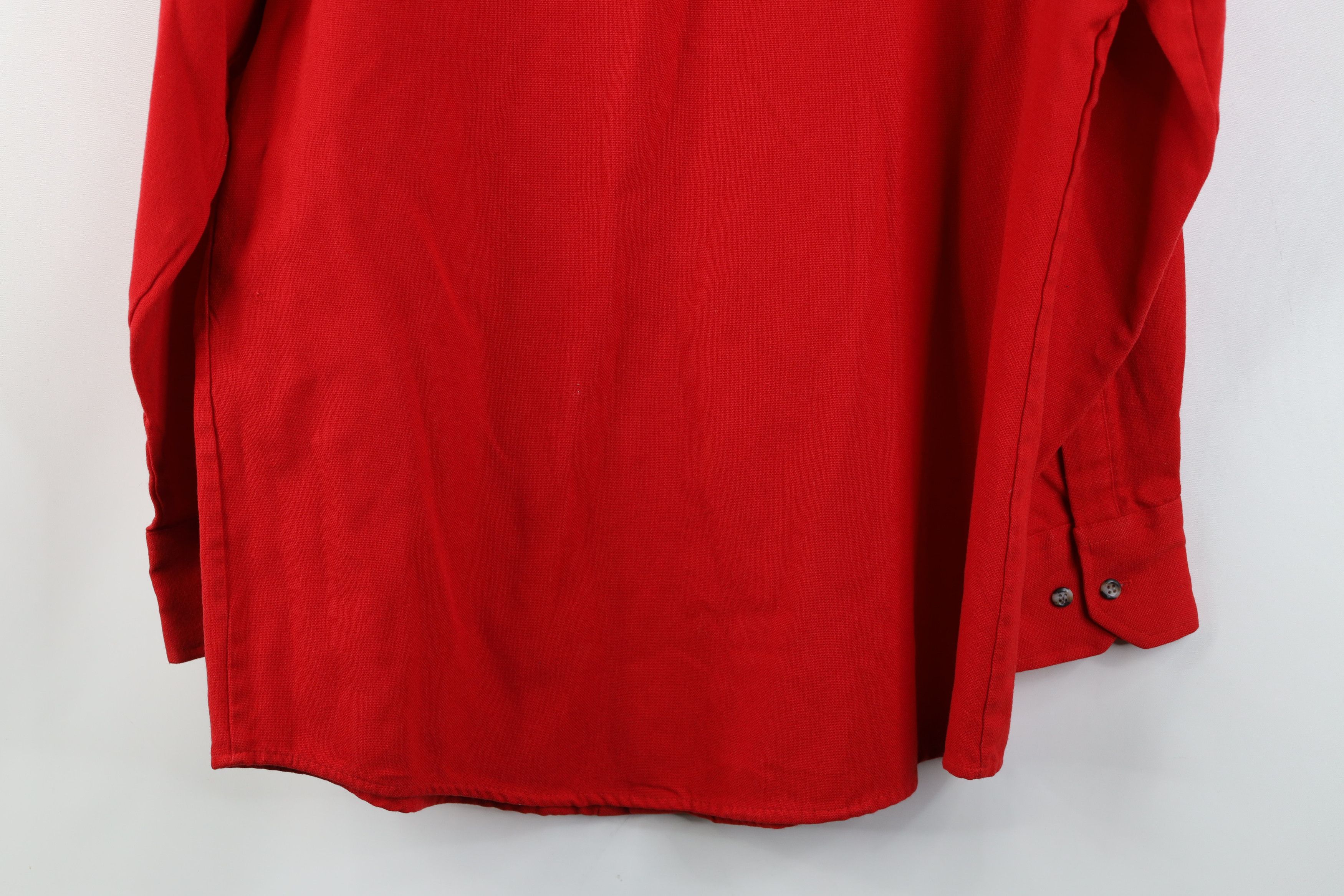 Vintage Vintage 90s Streetwear Pocket Knit Collared Button Shirt Red Size US M / EU 48-50 / 2 - 14 Thumbnail