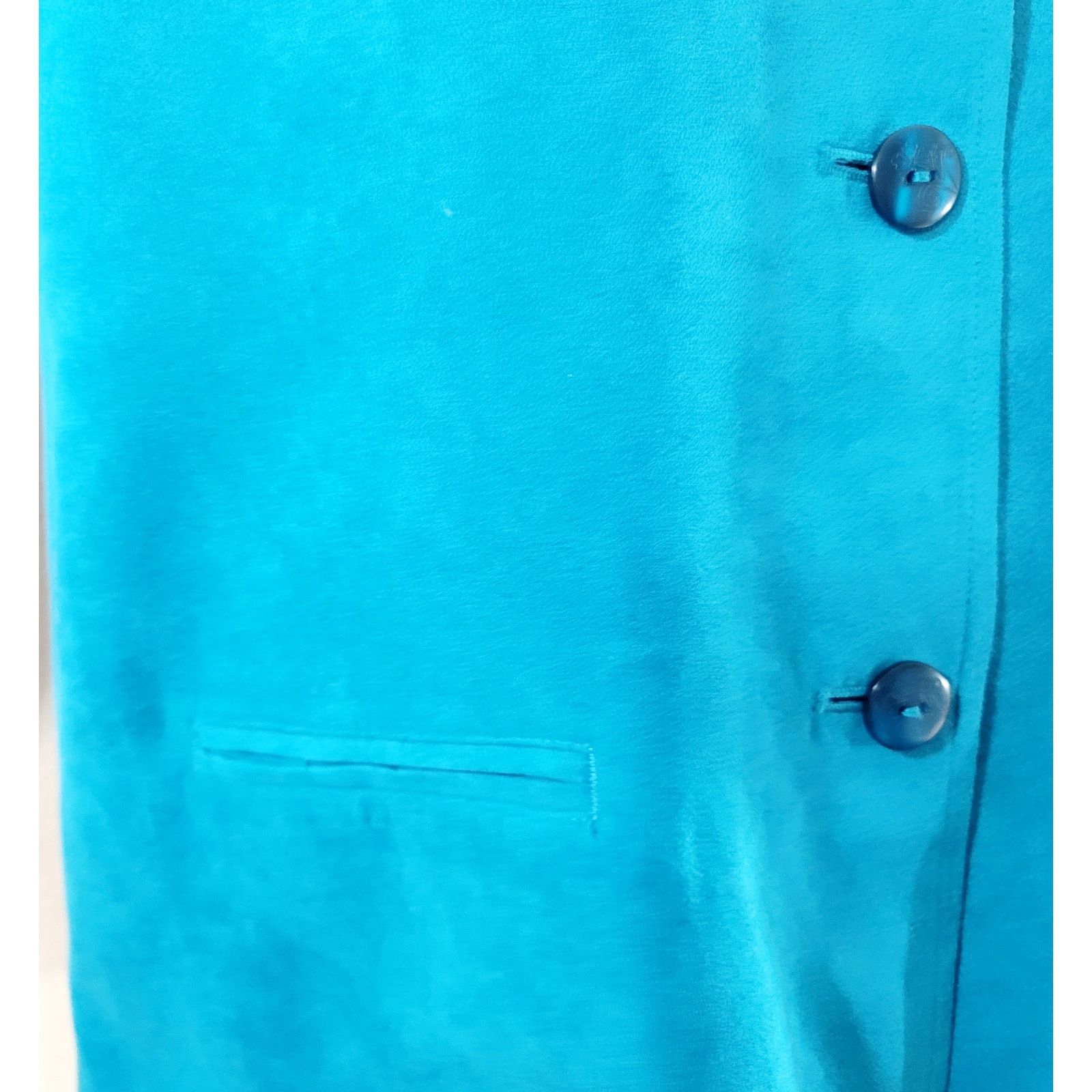 Other Draper's & Damon's Blue Teal Suede Button Up Blazer Large Size L / US 10 / IT 46 - 6 Thumbnail
