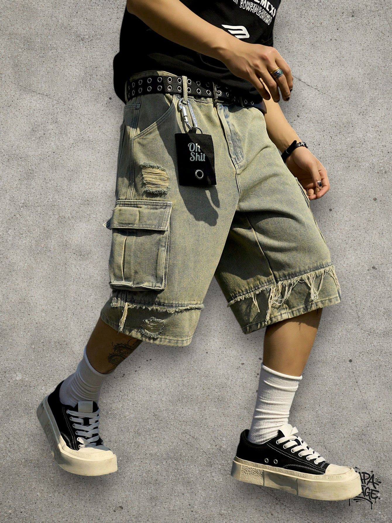 Vintage Cargo denim shorts Size US 32 / EU 48 - 4 Thumbnail
