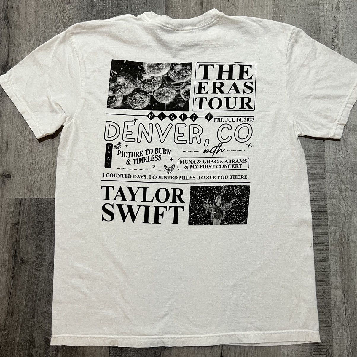 Band Tees Taylor Swift Eras Tour Denver It Was Rare I Was There Large Size US L / EU 52-54 / 3 - 1 Thumbnail