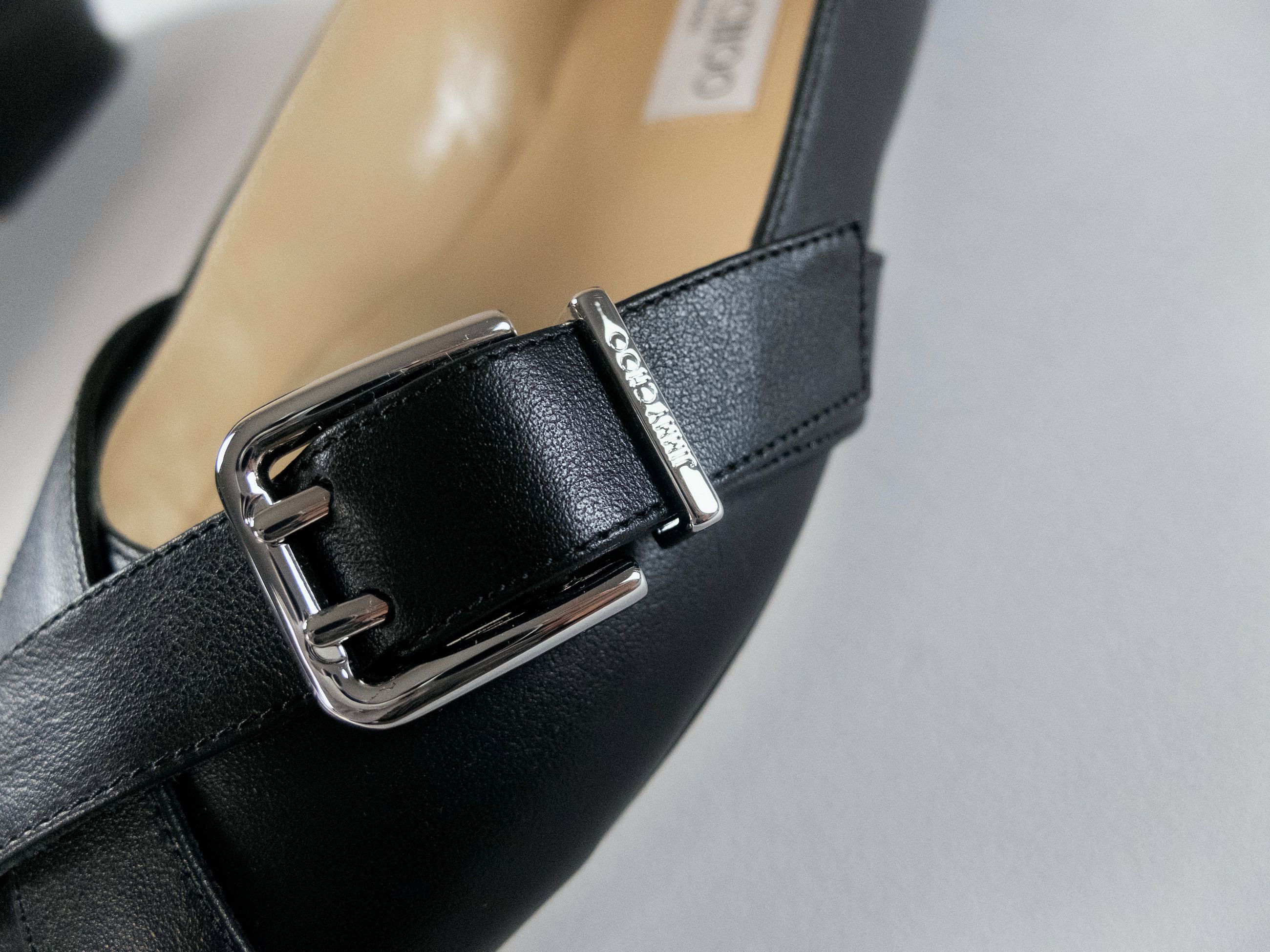 Jimmy Choo JIMMY CHOO Alix black strap detail leather ballet flats 9 39 Size US 9 / IT 39 - 5 Thumbnail