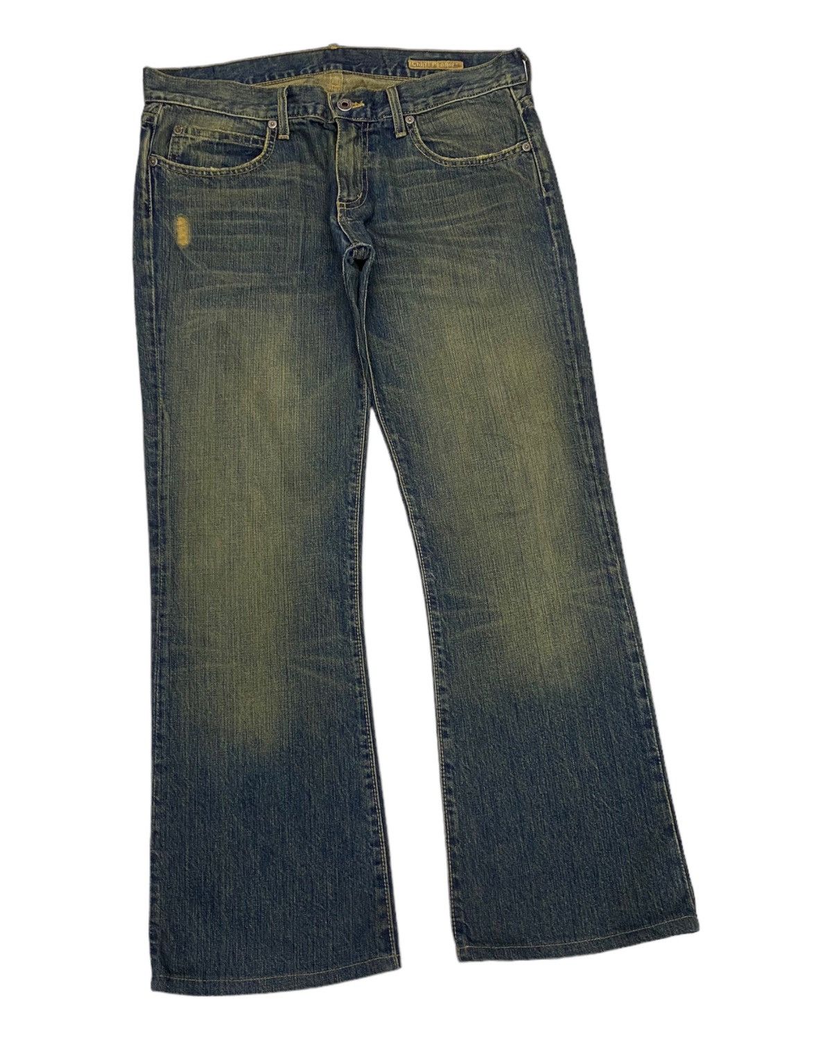 If Six Was Nine 🔥CHIP & PEPPER RUSTY MUD WASH DENIM FLARE JEANS Size 32" / US 10 / IT 46 - 3 Thumbnail