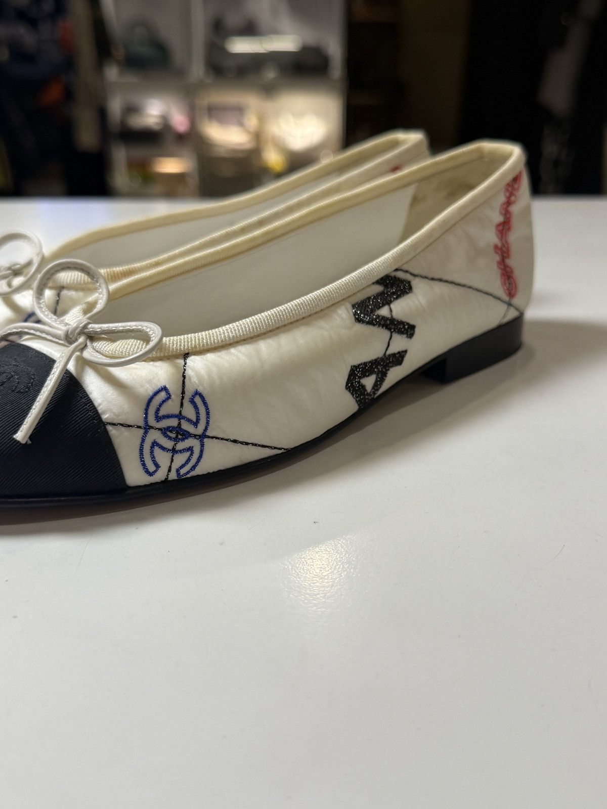 Chanel Two-toned Nylon Ballet Flats Size US 4.5 / IT 34.5 - 7 Thumbnail