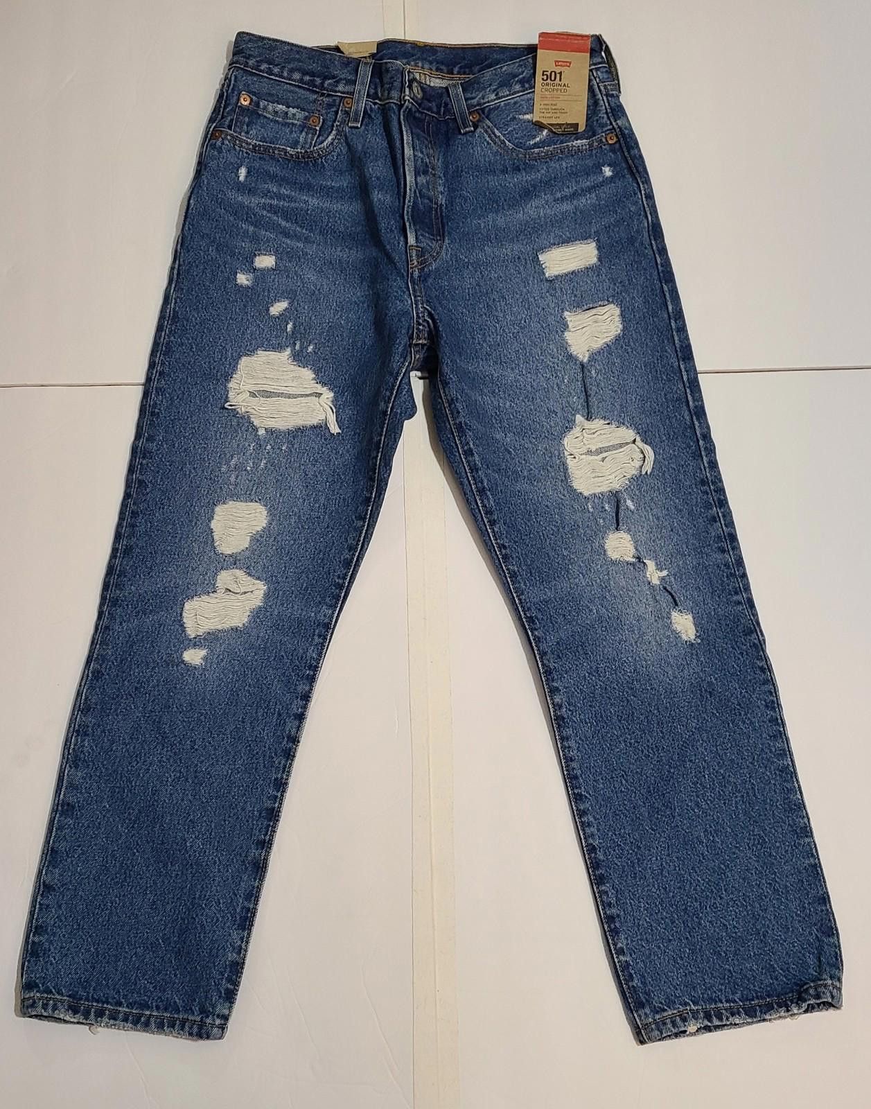 Levi's NWT 2022 Levis 501 Original Cropped Jeans Sz 28x26 Waterless Size US 28 / EU 44 - 2 Thumbnail