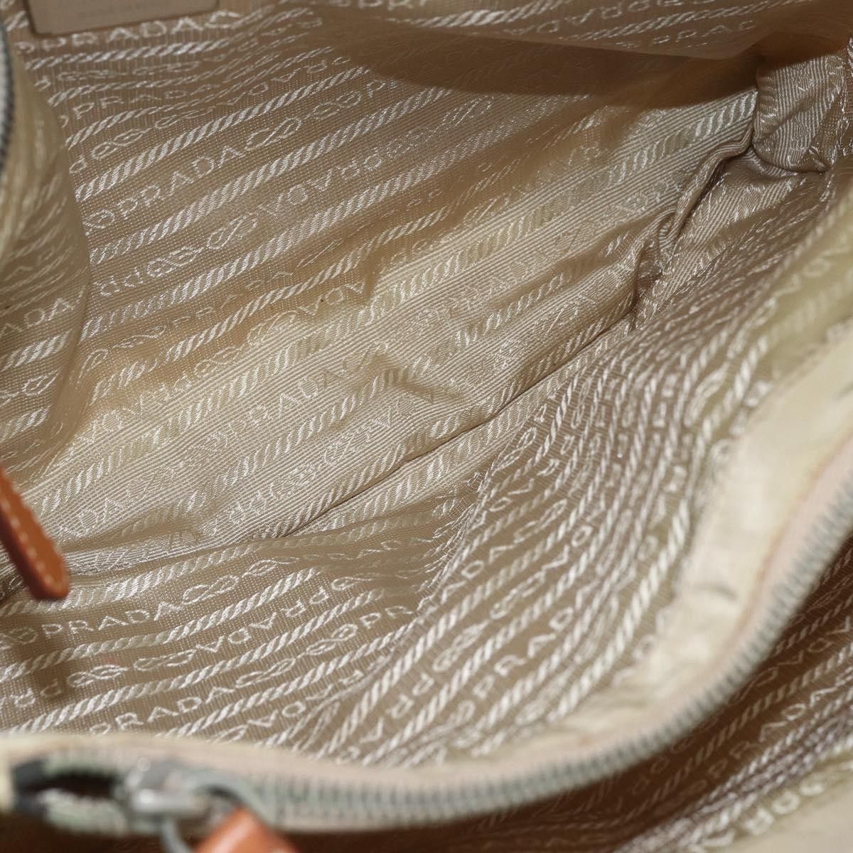 Prada PRADA Tote Bag Nylon Ivory Silver Auth 166401 - Jerrillo Size ONE SIZE - 11 Thumbnail