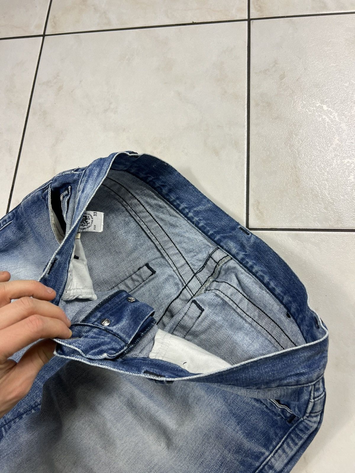 Diesel Vintage Diesel Rivec y2k distressed denim washed jeans pants Size US 33 - 12 Thumbnail