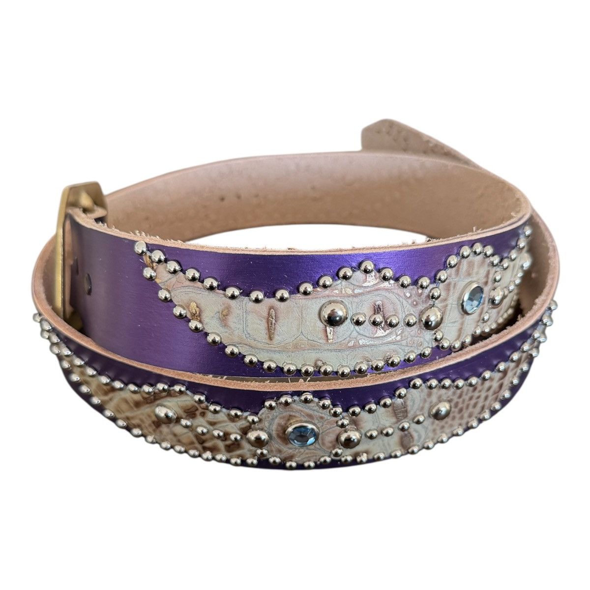 Purple Wing vintage studded leather belt
